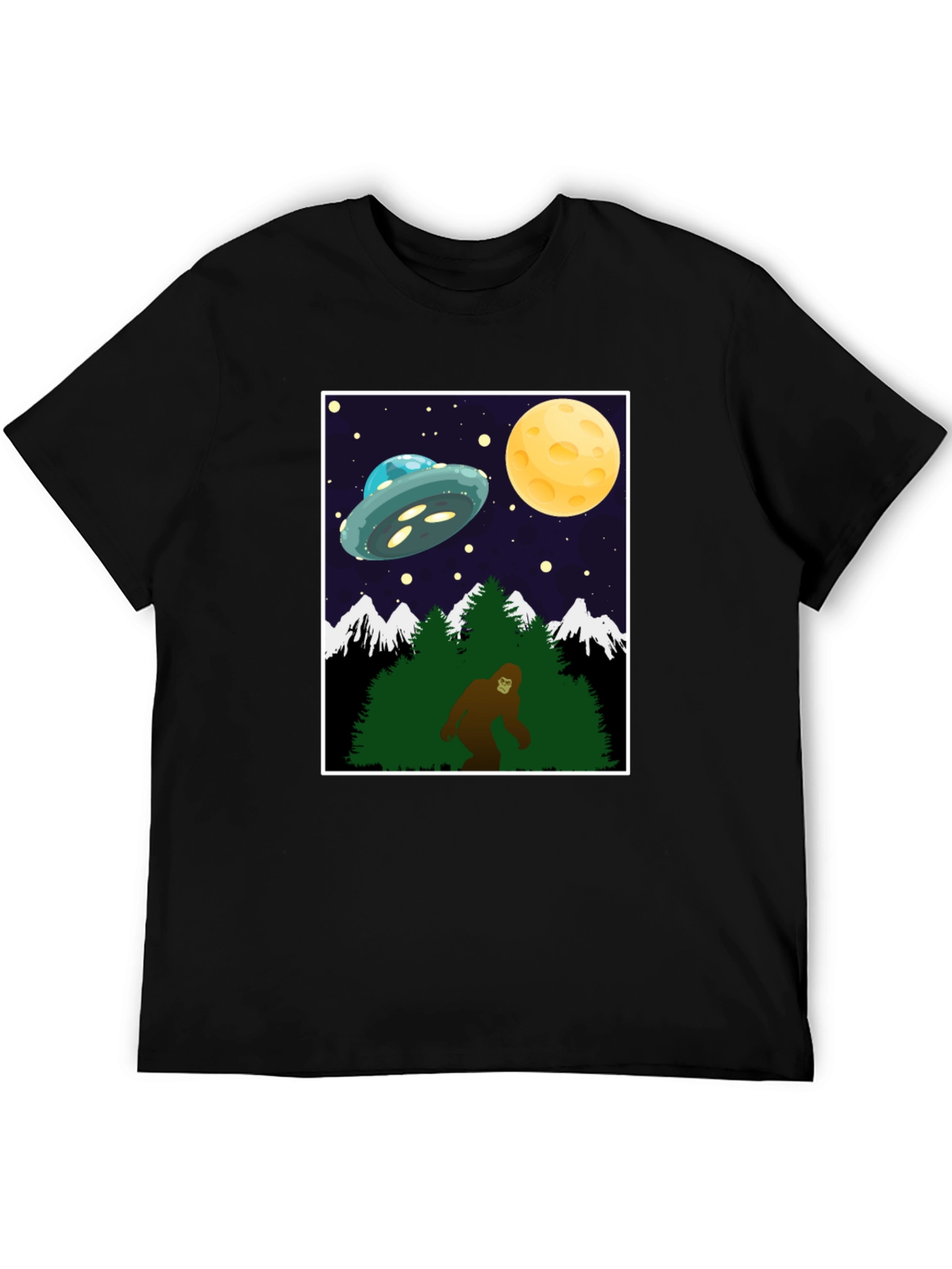 Bigfoot UFO T-Shirt - Cryptid Space Tee