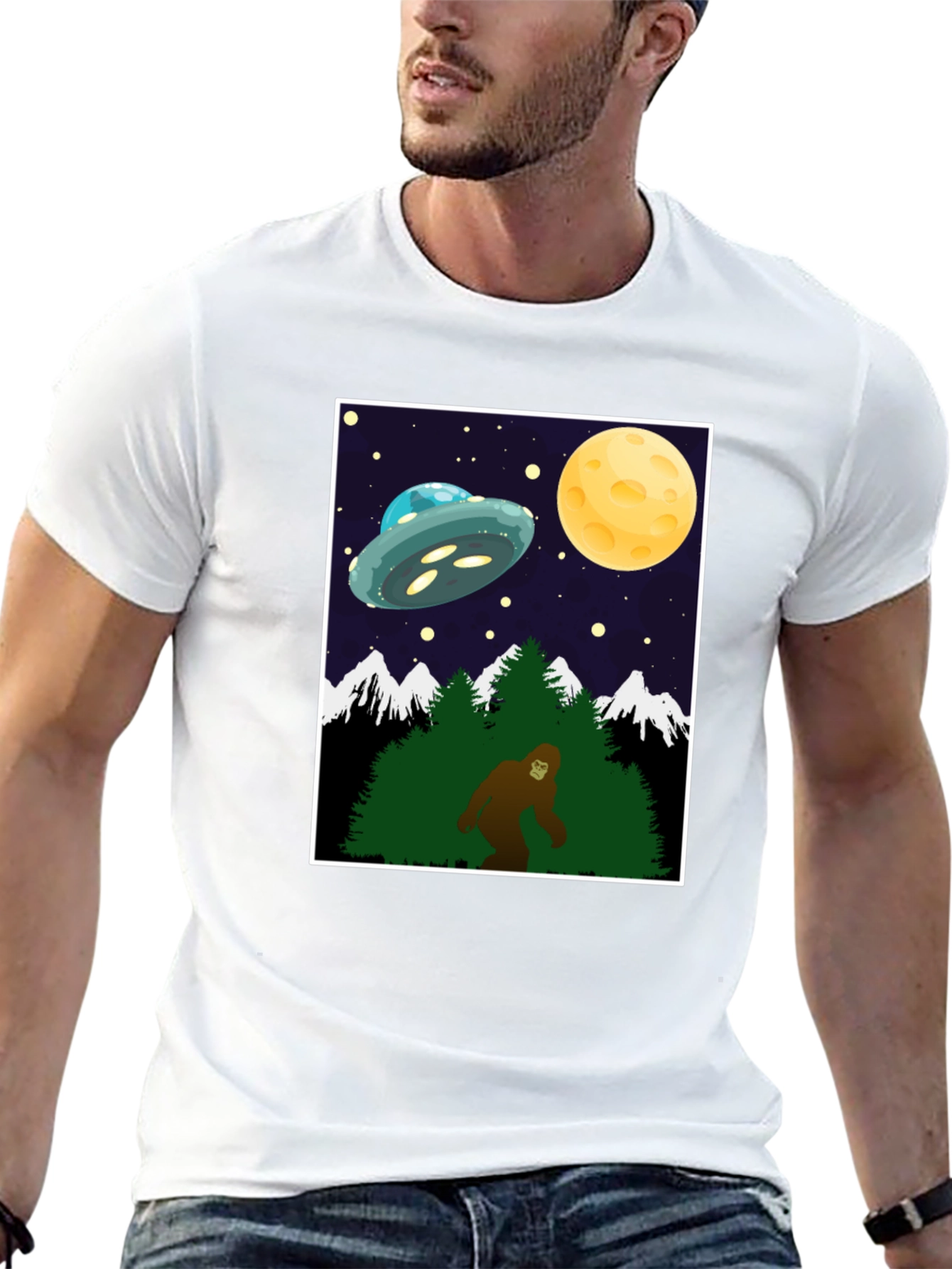 Bigfoot UFO T-Shirt - Cryptid Space Tee