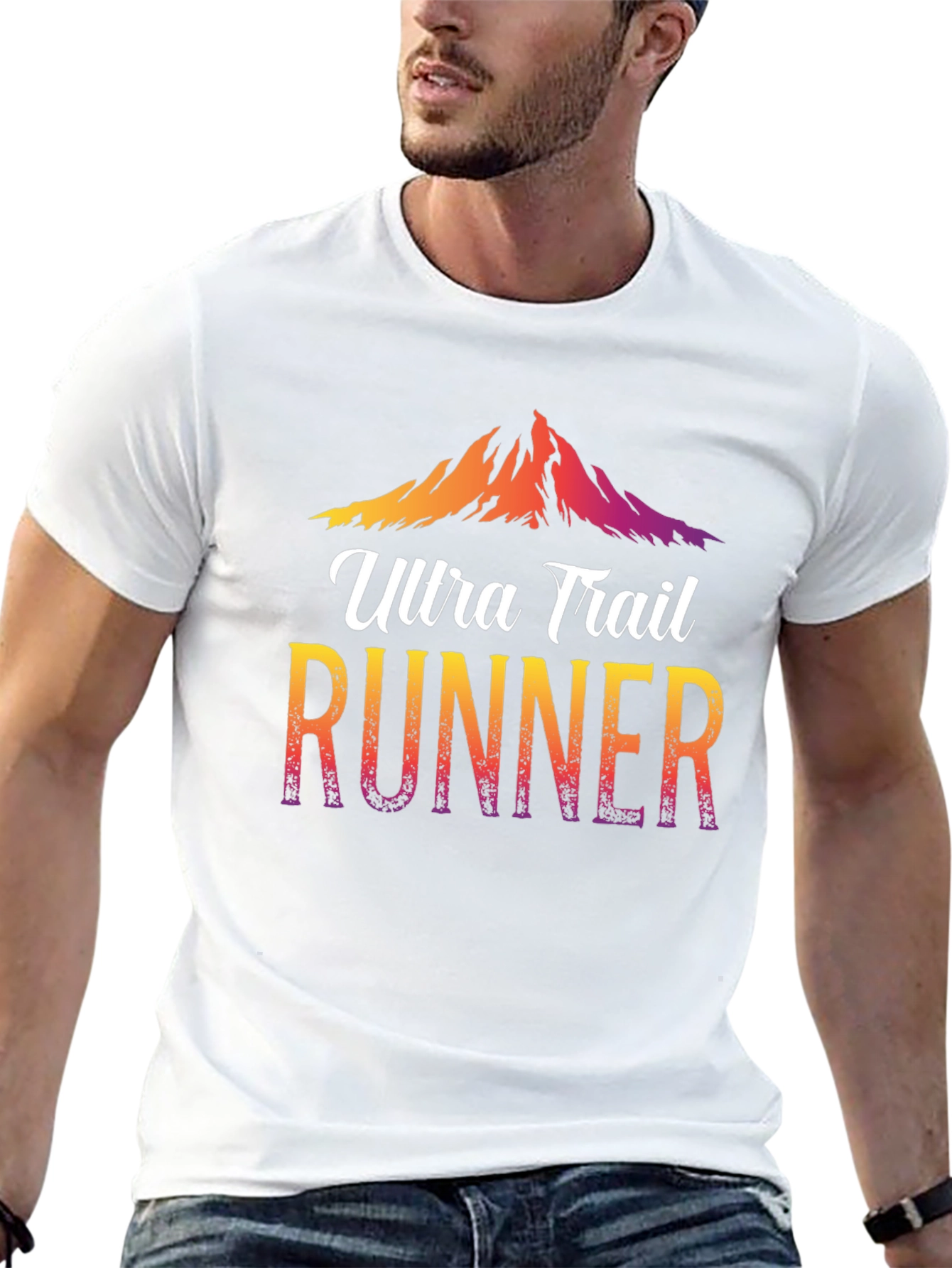 Ultra Trail Runner Graphic Tee - Mountain Design