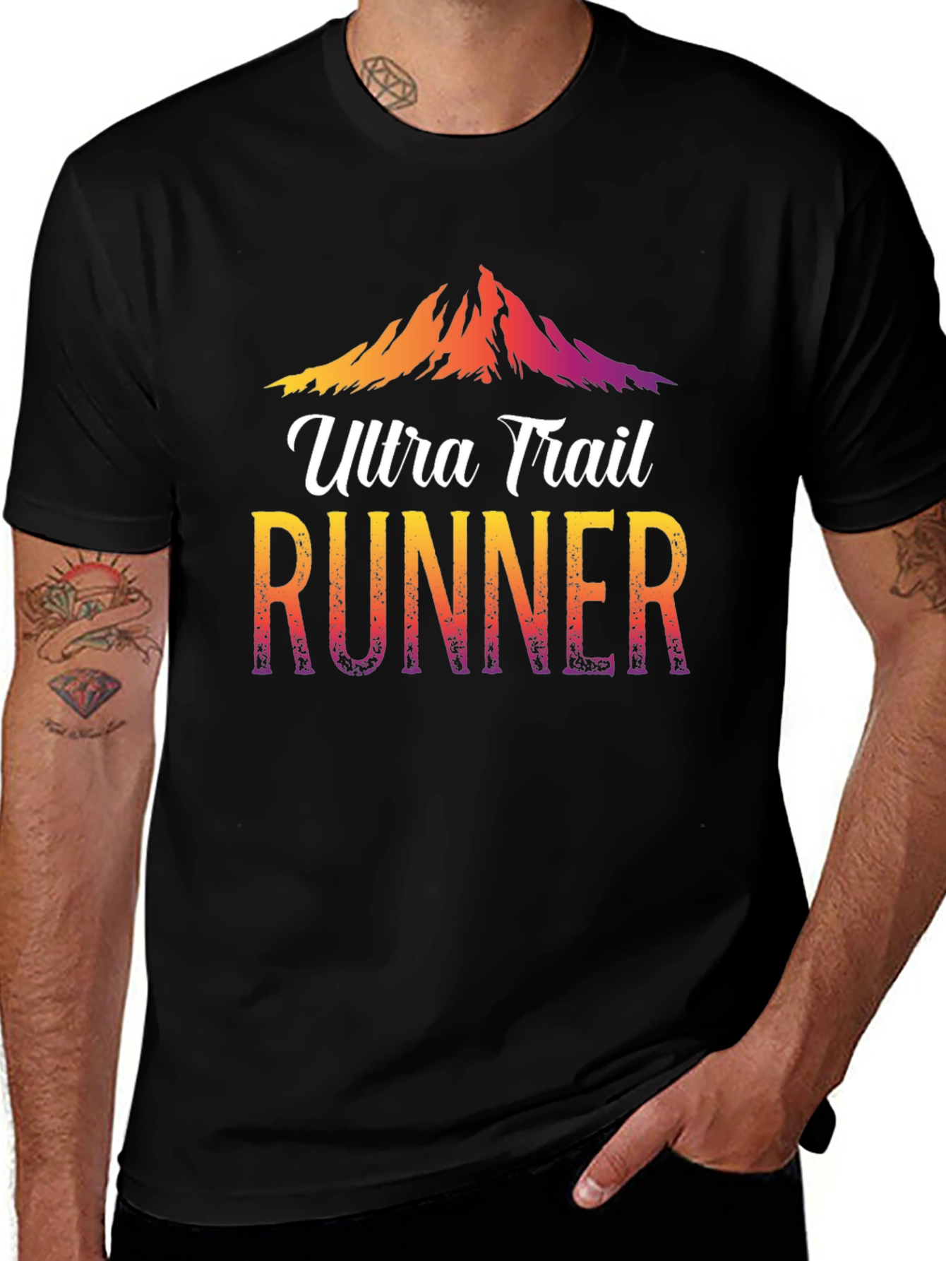 Ultra Trail Runner Graphic Tee - Mountain Design