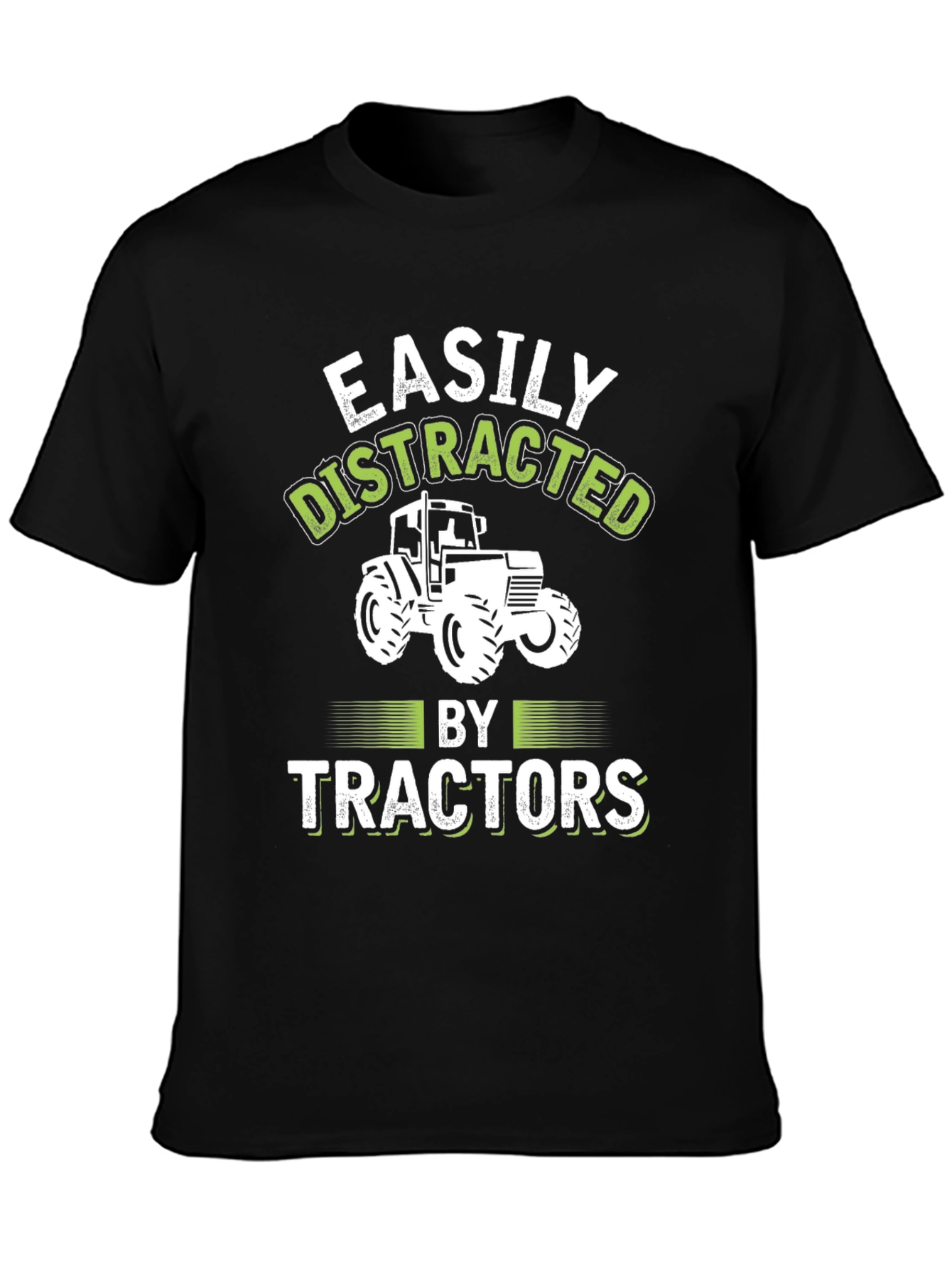 Easily Distracted By Tractors - Graphic T-Shirt