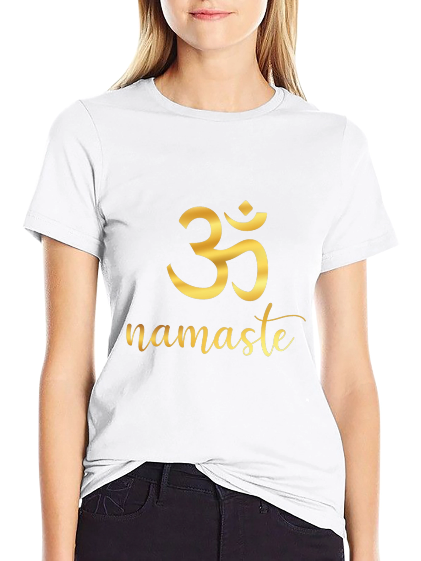 Om Namaste Graphic Black T-Shirt