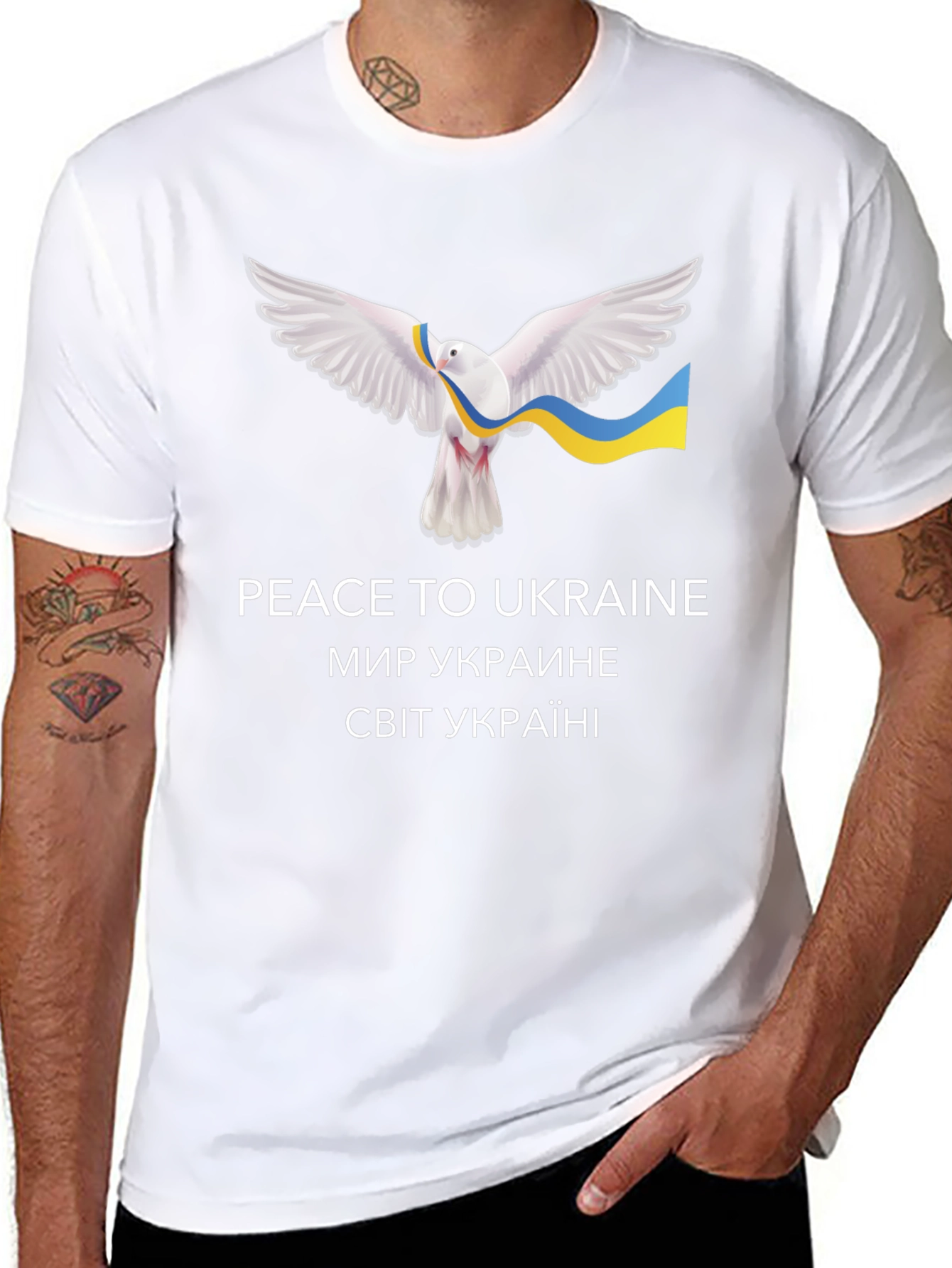 Peace for Ukraine T-Shirt Dove of Peace