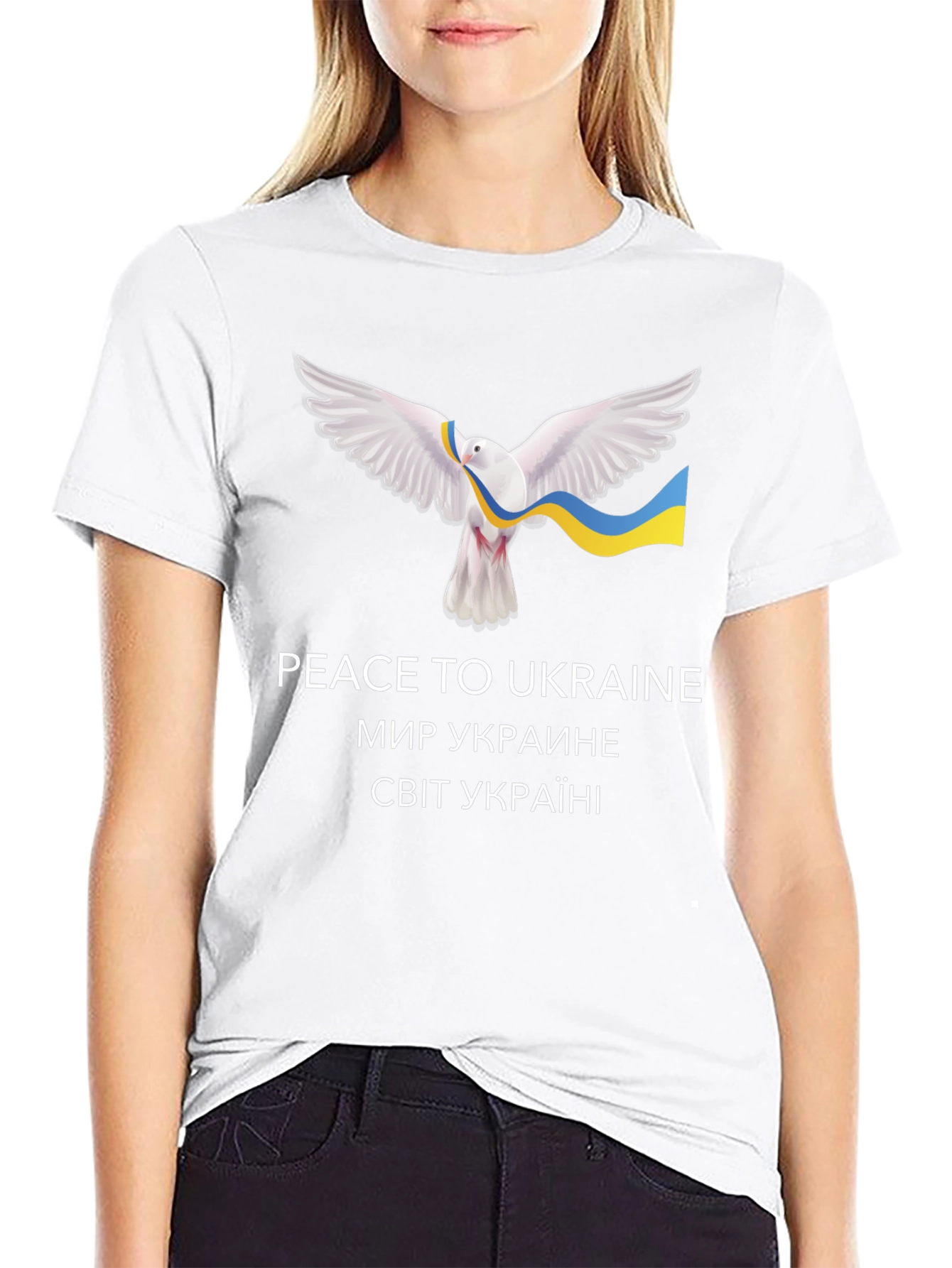 Peace for Ukraine T-Shirt Dove of Peace
