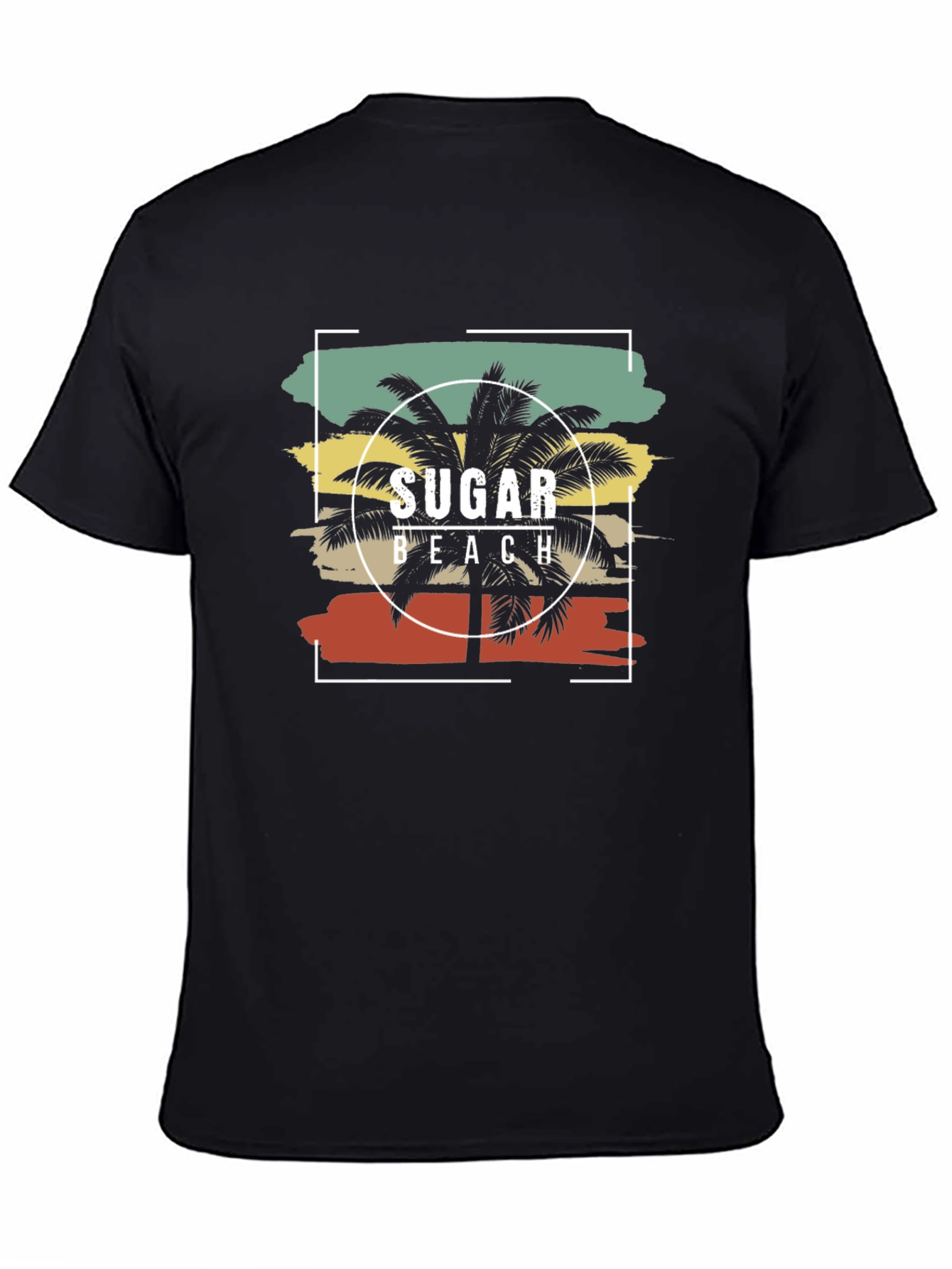 Sugar Beach Graphic Tee - Tropical Palm Tree Design