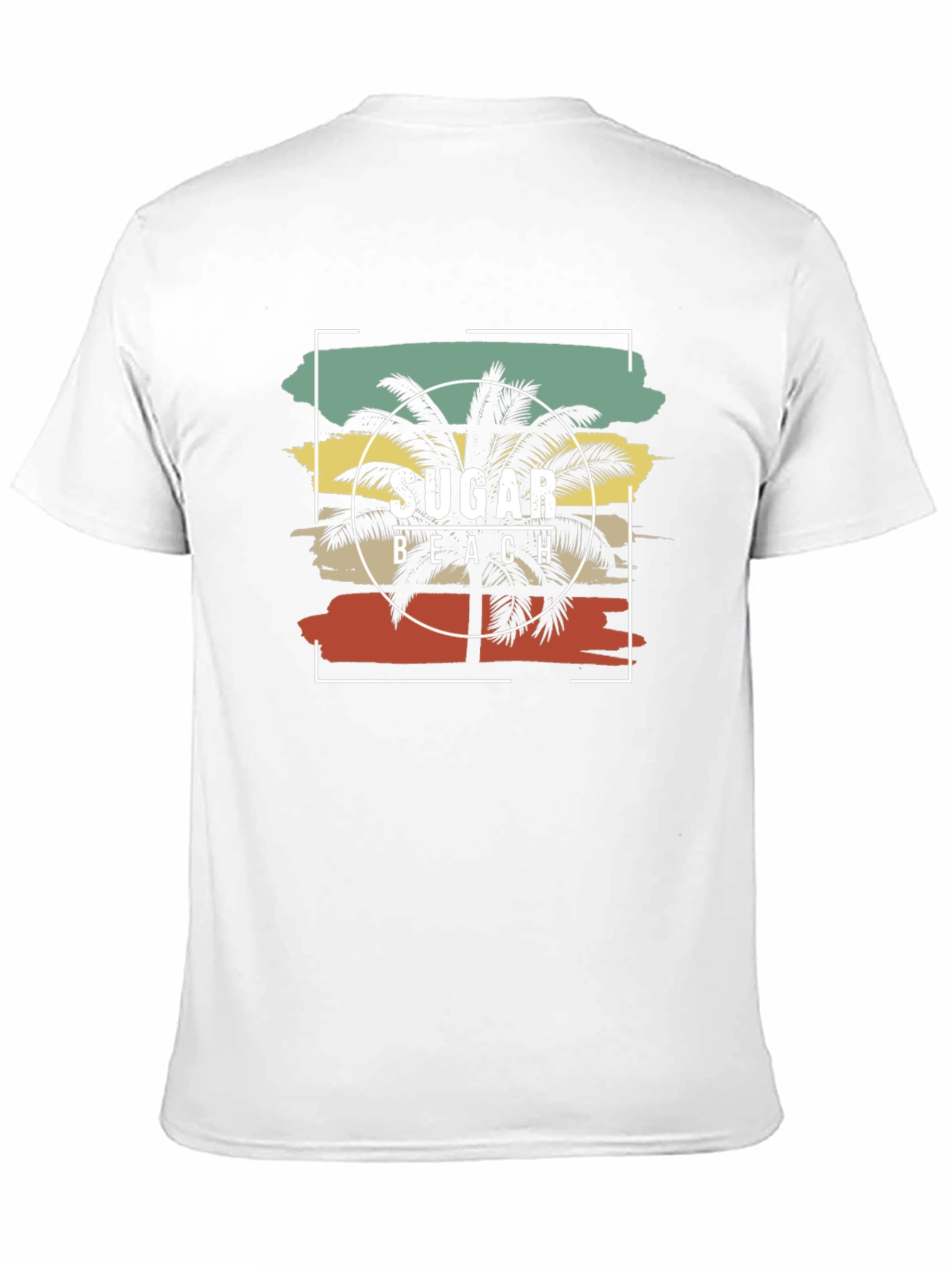 Sugar Beach Graphic Tee - Tropical Palm Tree Design