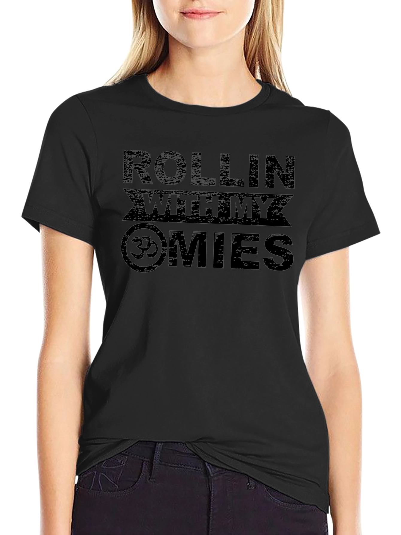 Rollin With My Omies Black Graphic Tee