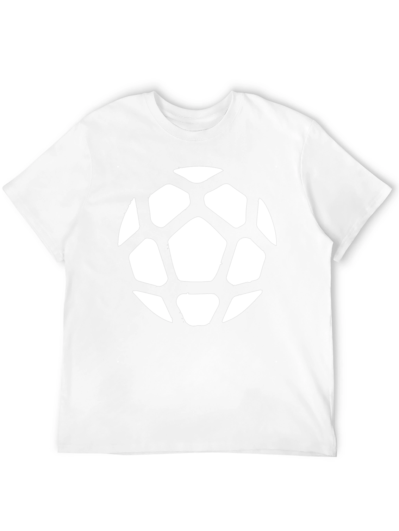 Soccer Ball Graphic Tee - Black Cotton Casual Shirt