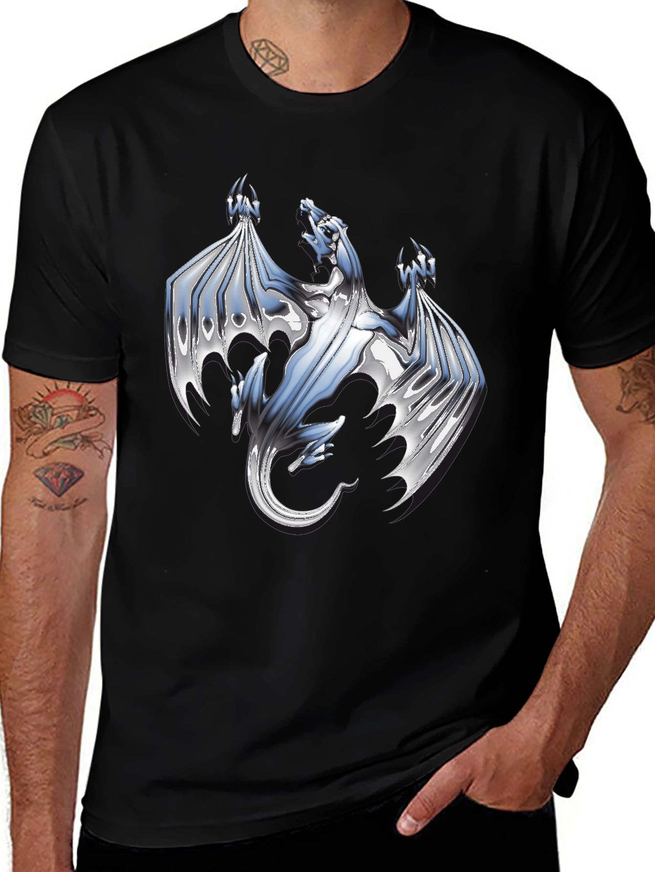 Dragon Graphic T-Shirt - Black