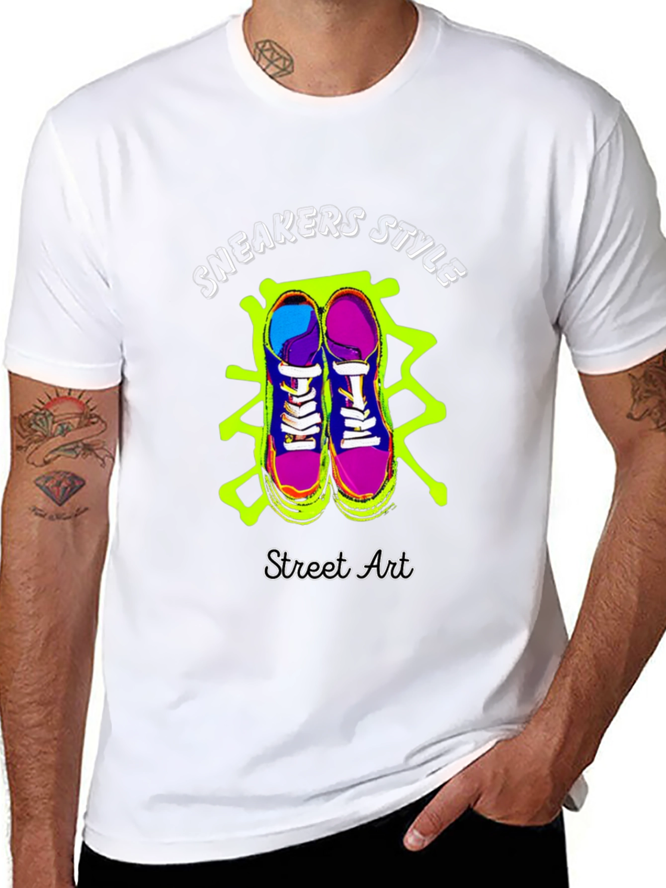 Sneakers Style Street Art Graphic Tee