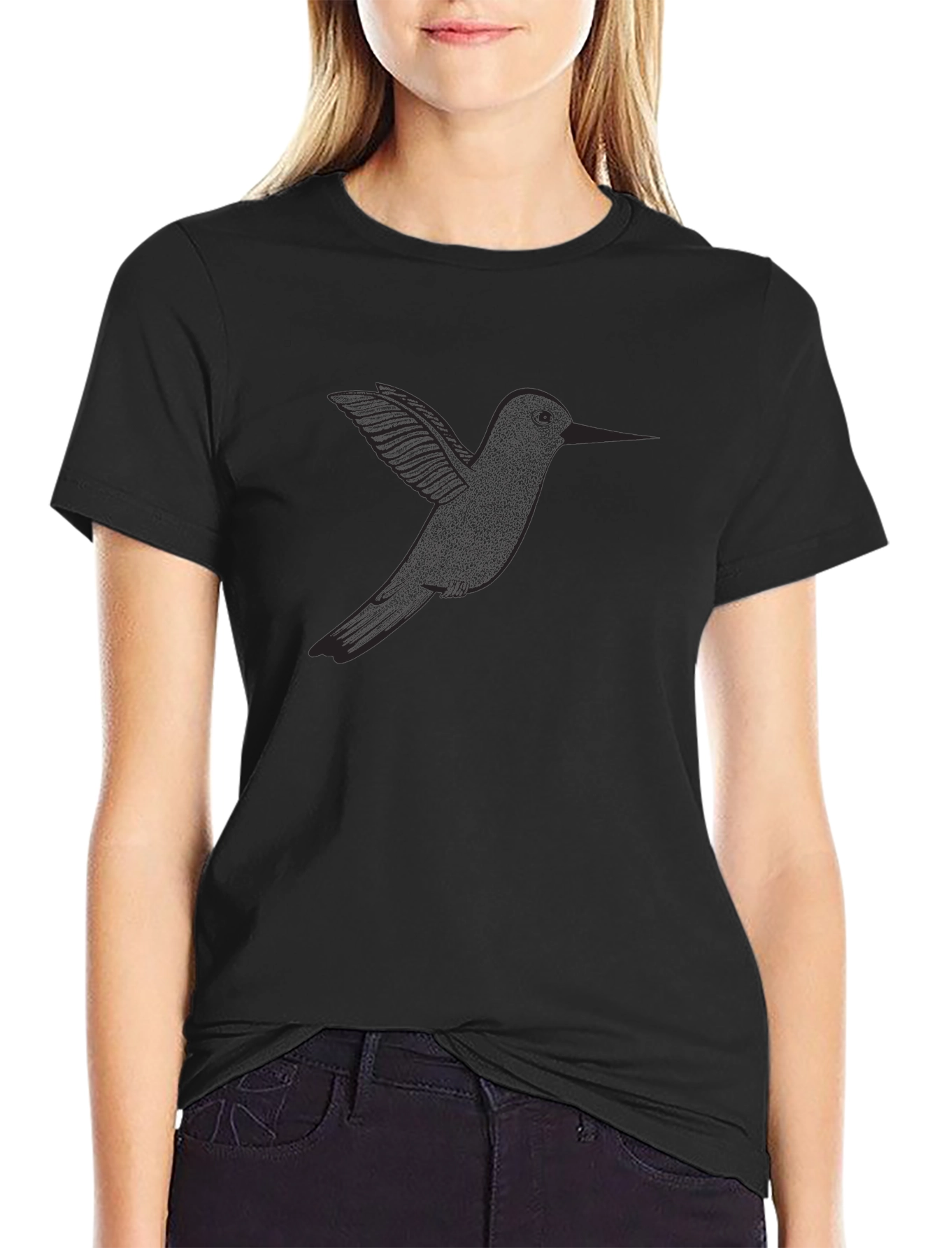Hummingbird Graphic Tee - Black