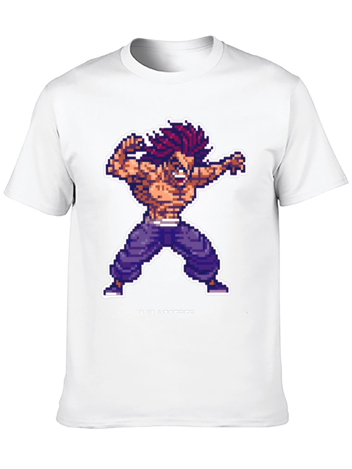 Pixel Art Fighter Black T-Shirt