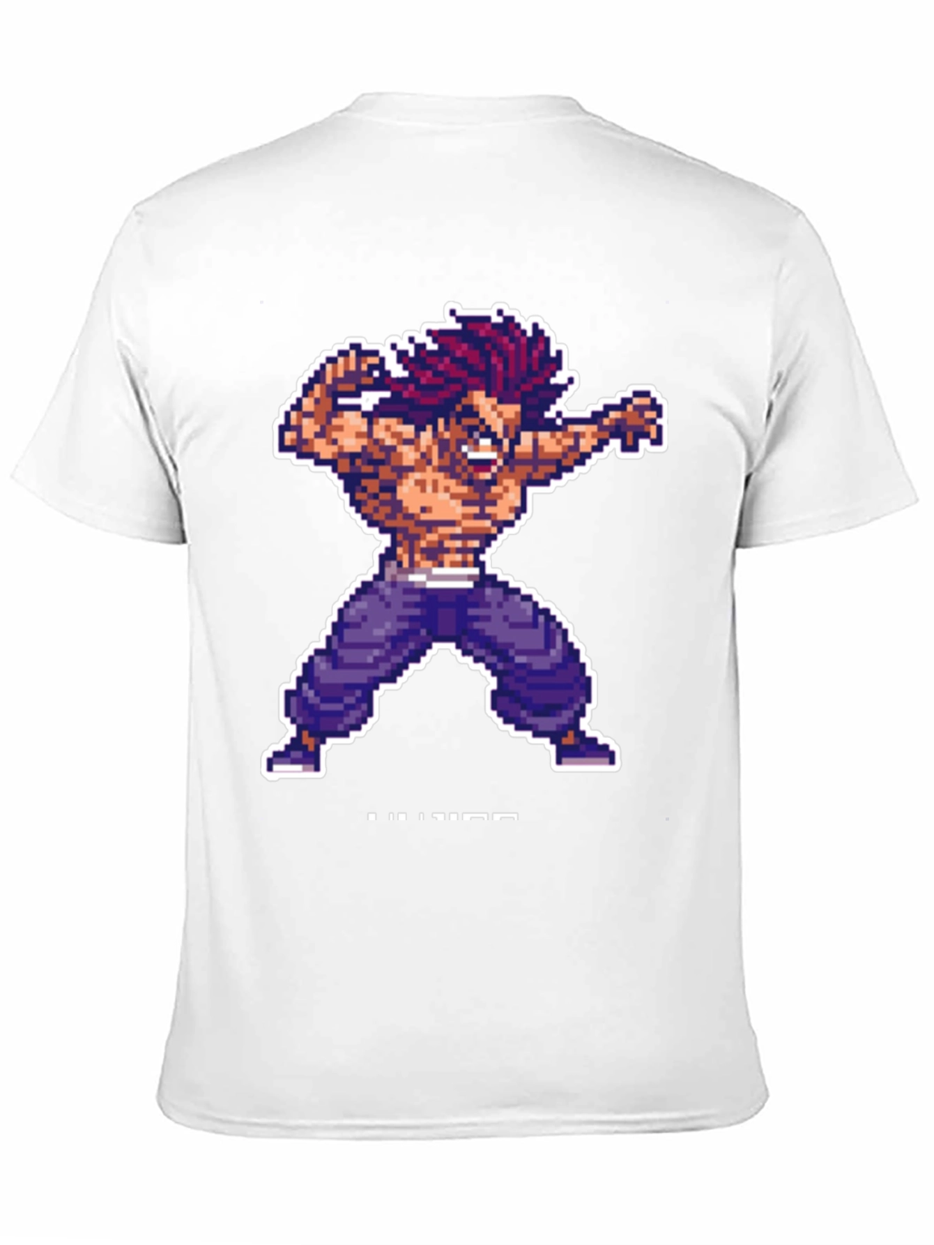Pixel Art Fighter Black T-Shirt