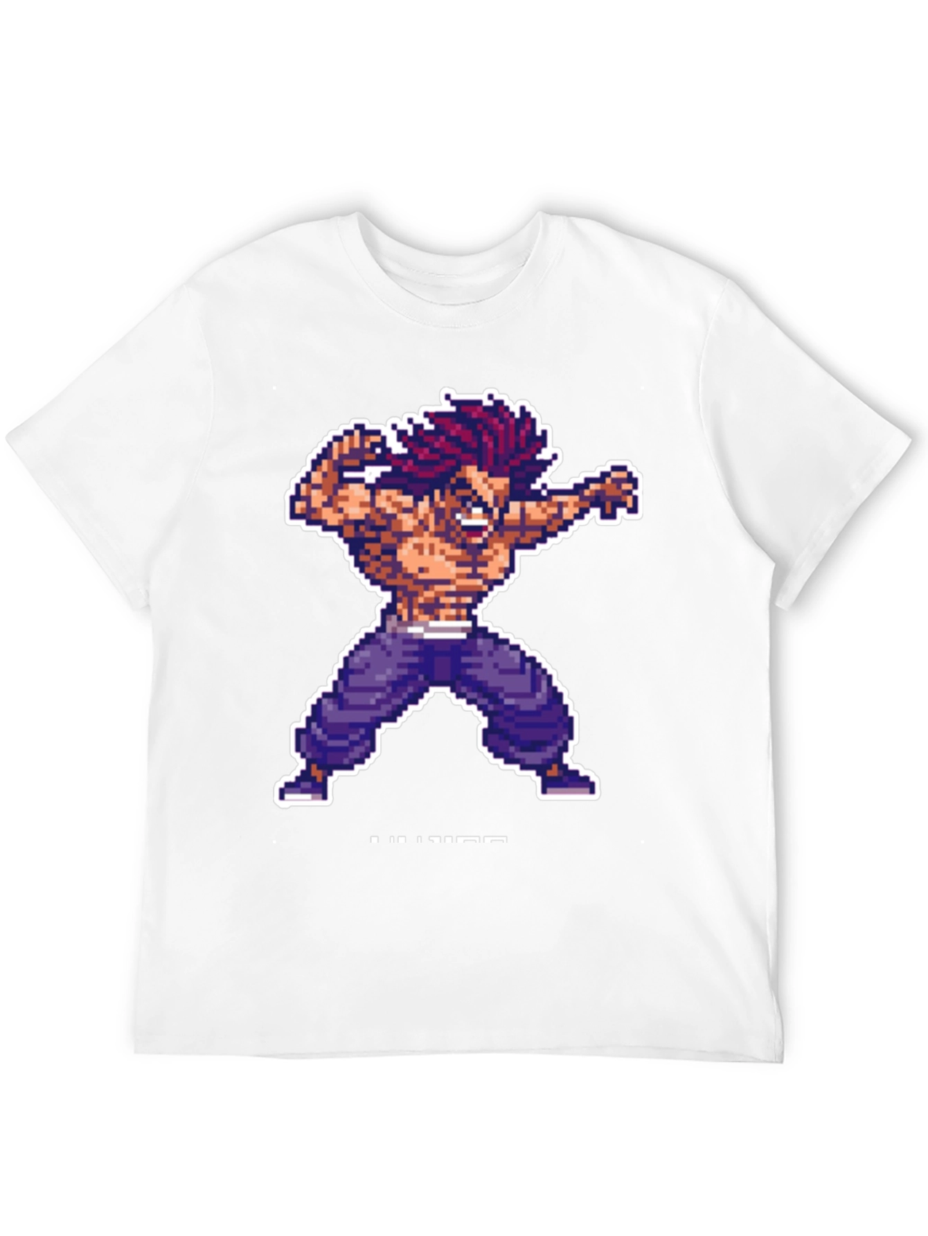Pixel Art Fighter Black T-Shirt