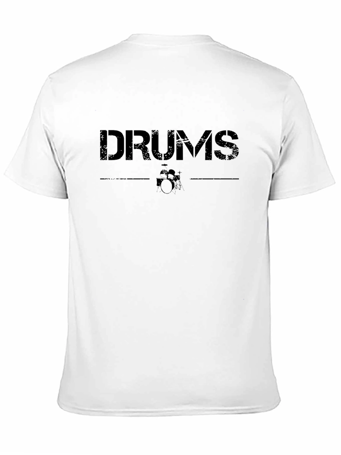 Drums Graphic Print Black T-Shirt