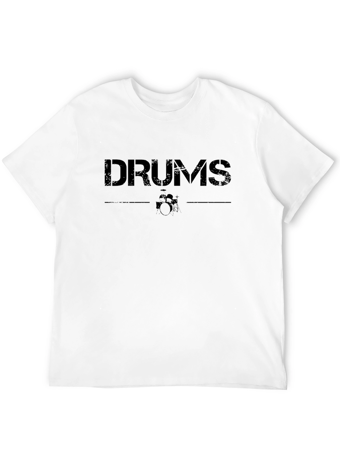 Drums Graphic Print Black T-Shirt