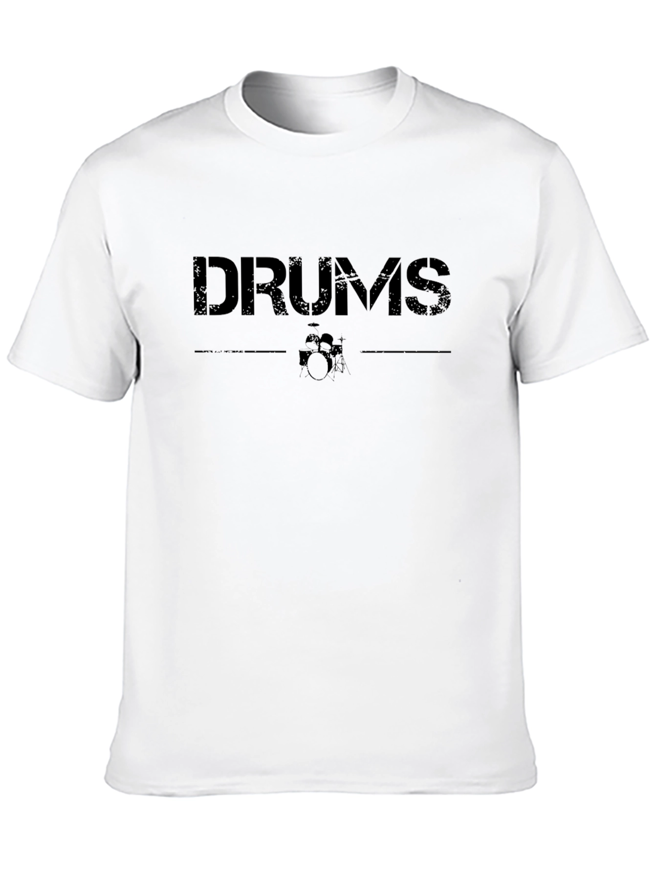 Drums Graphic Print Black T-Shirt