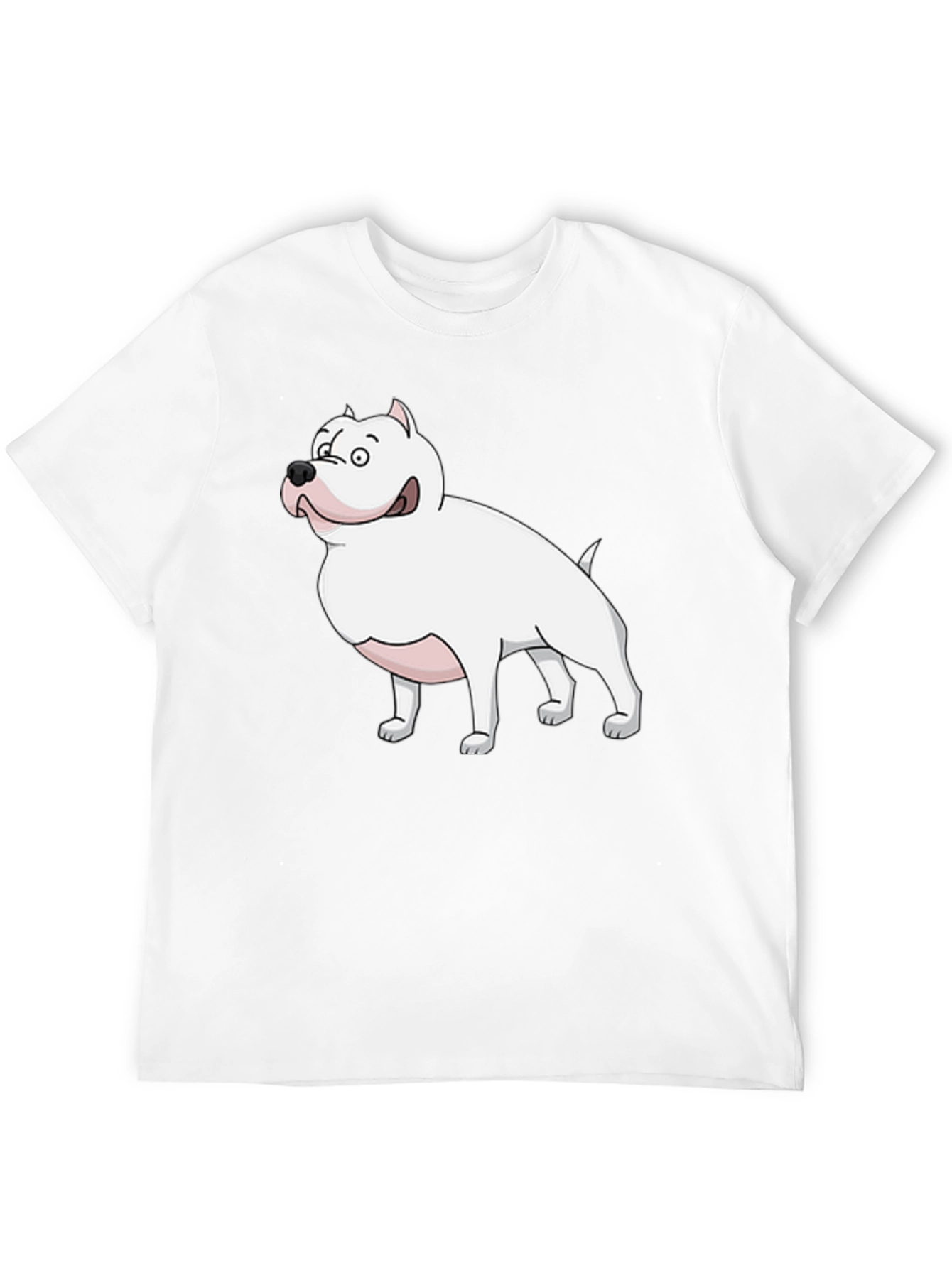 Cartoon Dog Graphic Tee - Mens Black T-Shirt