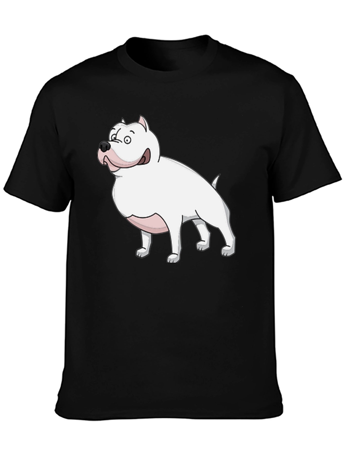 Cartoon Dog Graphic Tee - Mens Black T-Shirt
