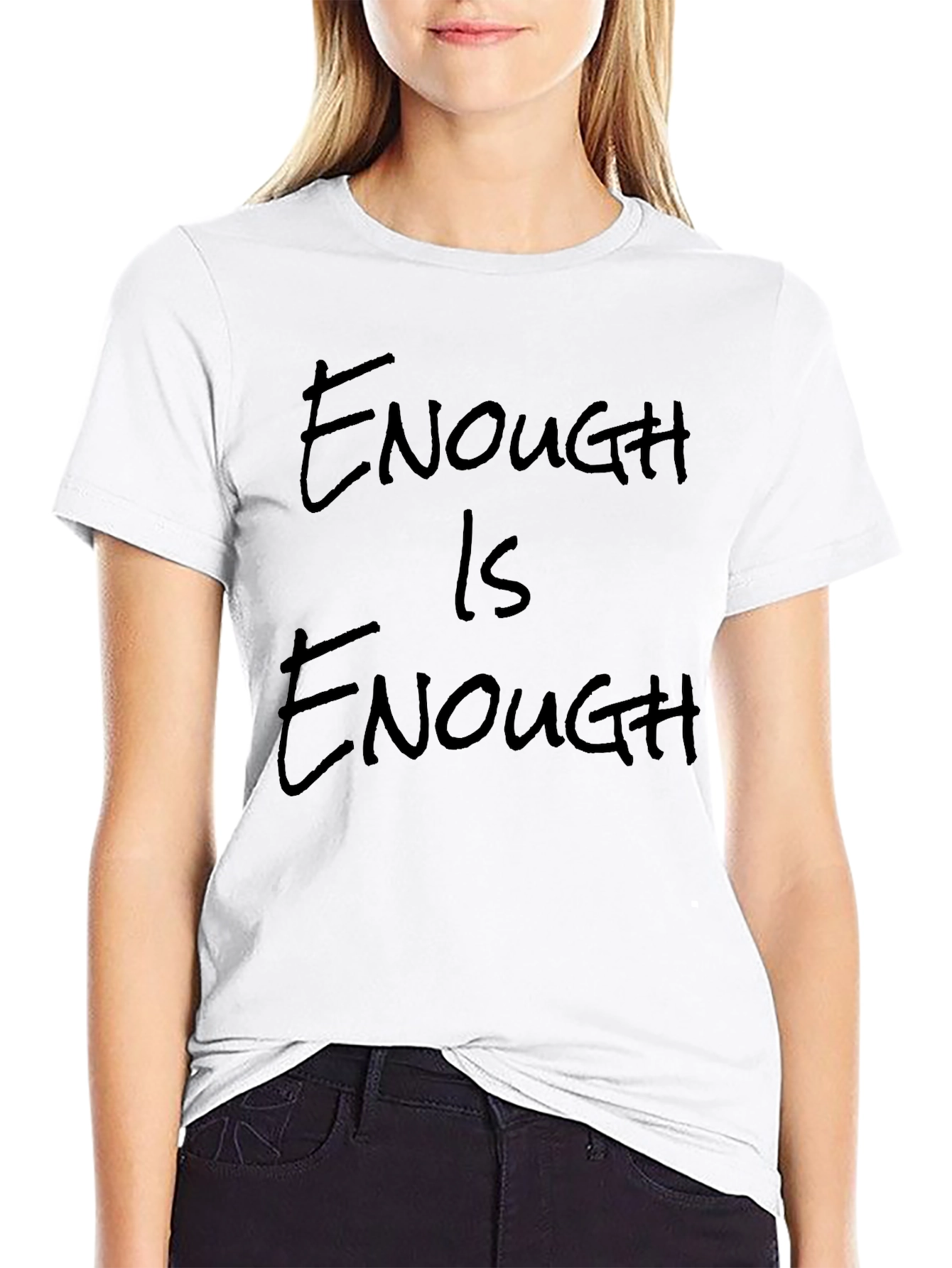 Enough is Enough Black Graphic Tee