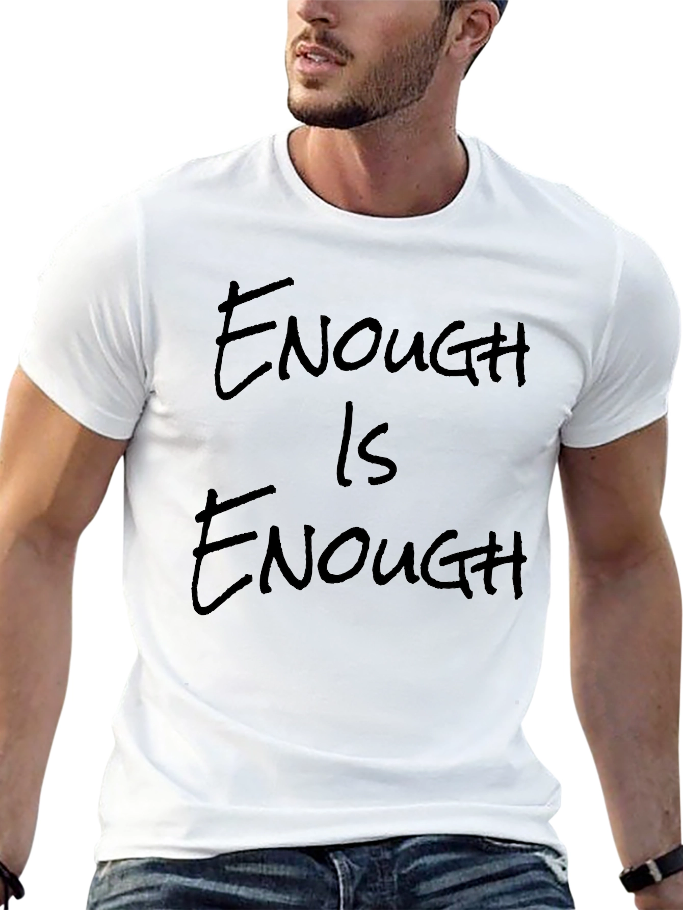 Enough is Enough Black Graphic Tee