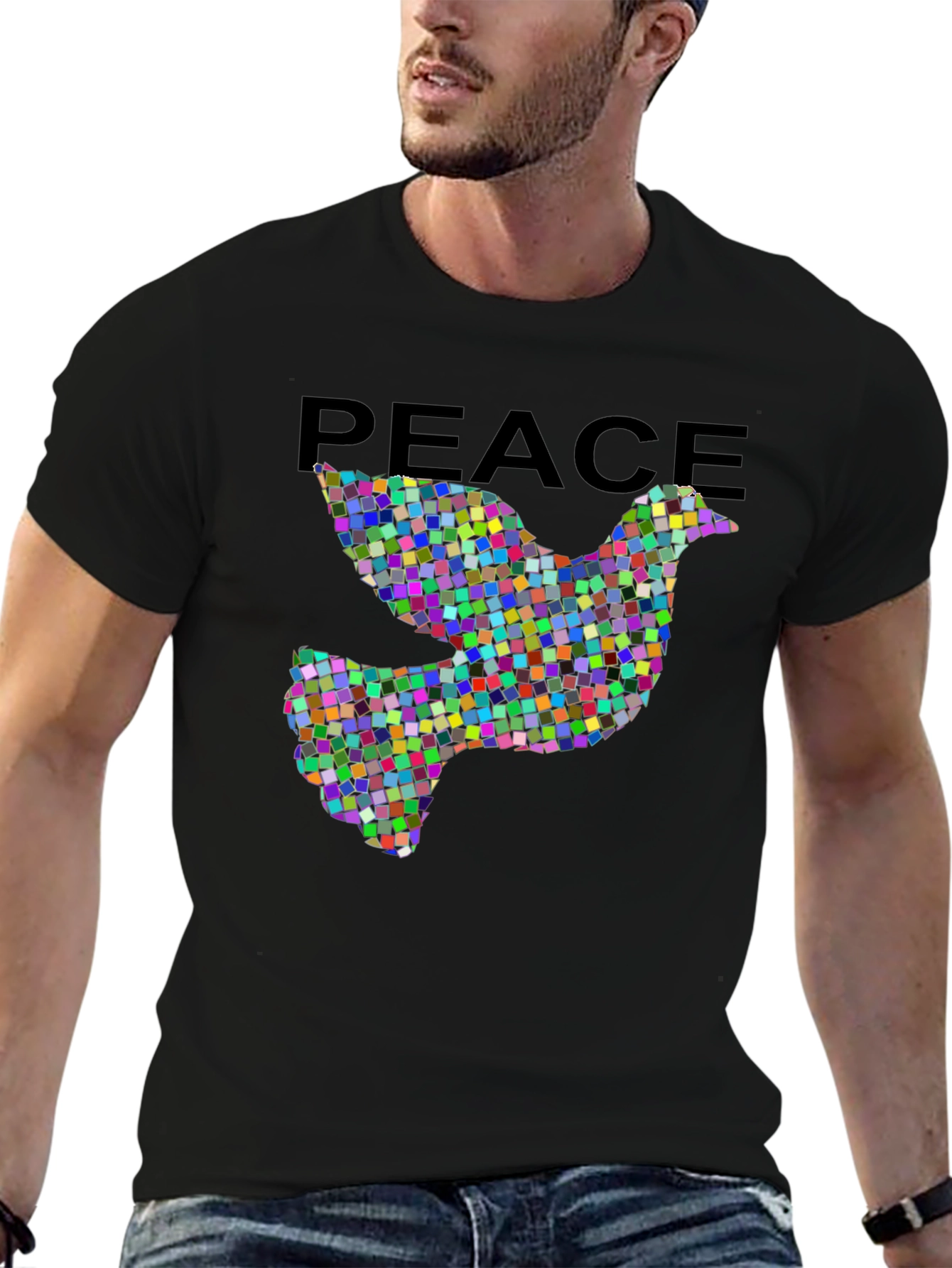Peace Dove Graphic Tee - Black