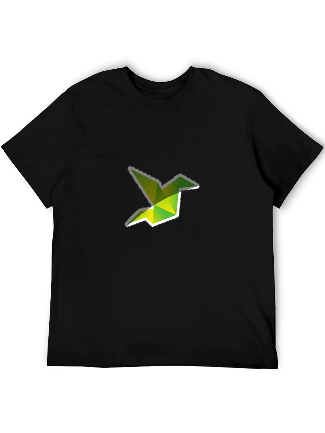 Geometric Origami Bird Graphic T-Shirt
