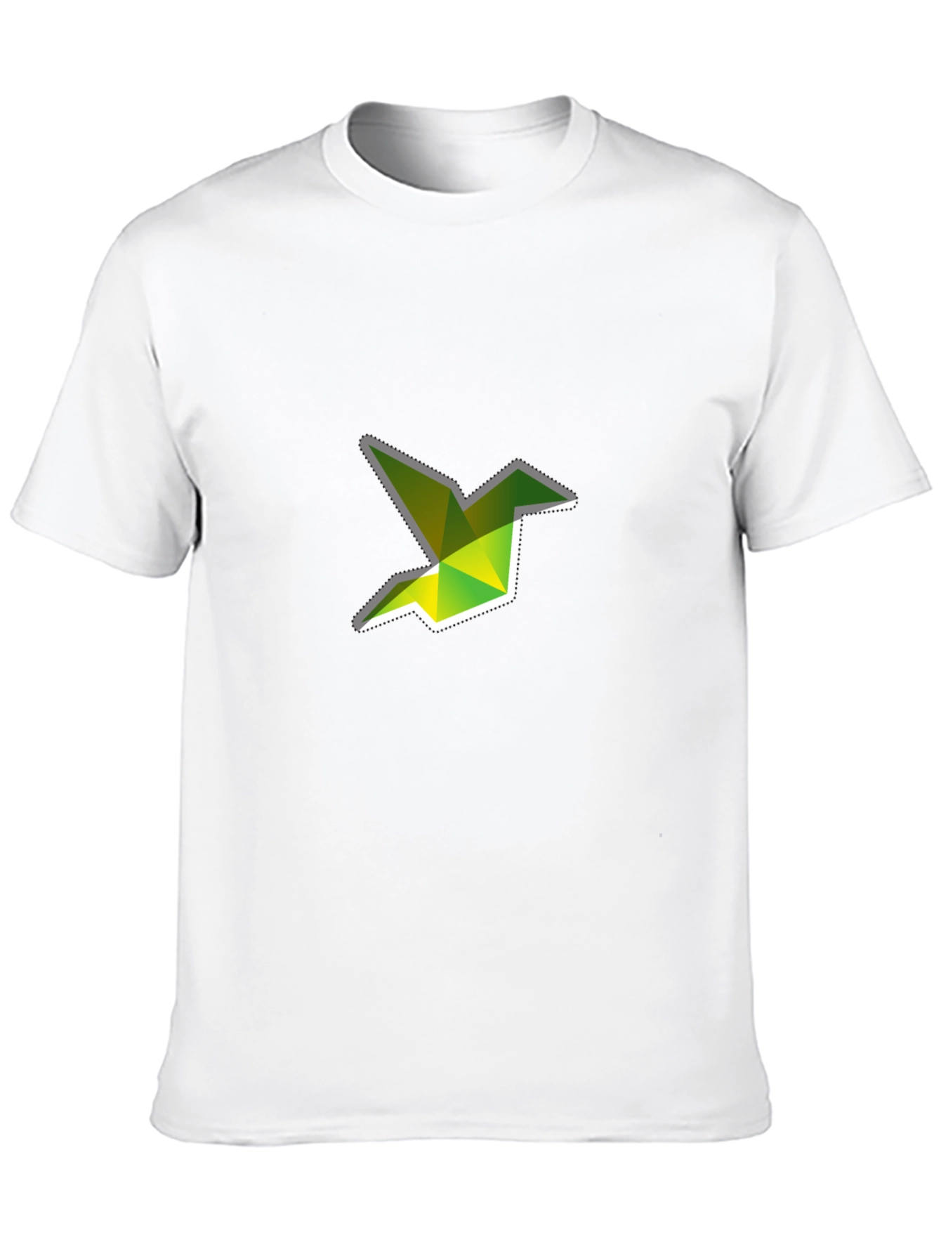 Geometric Origami Bird Graphic T-Shirt