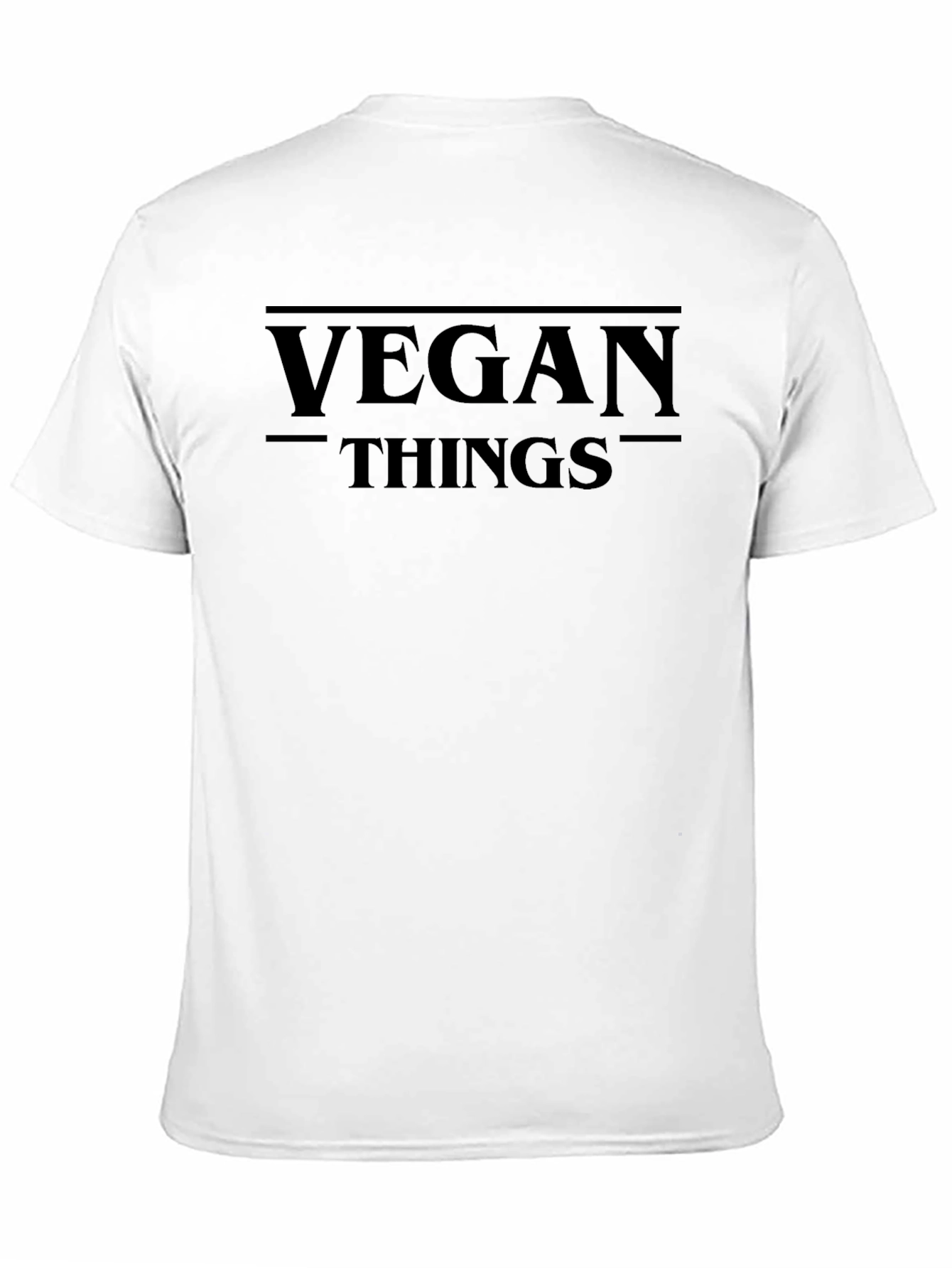Vegan Things Graphic T-Shirt - Trendy Black Tee
