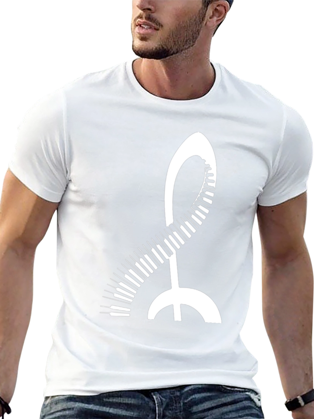 Music Treble Clef Piano Keys Black T-Shirt
