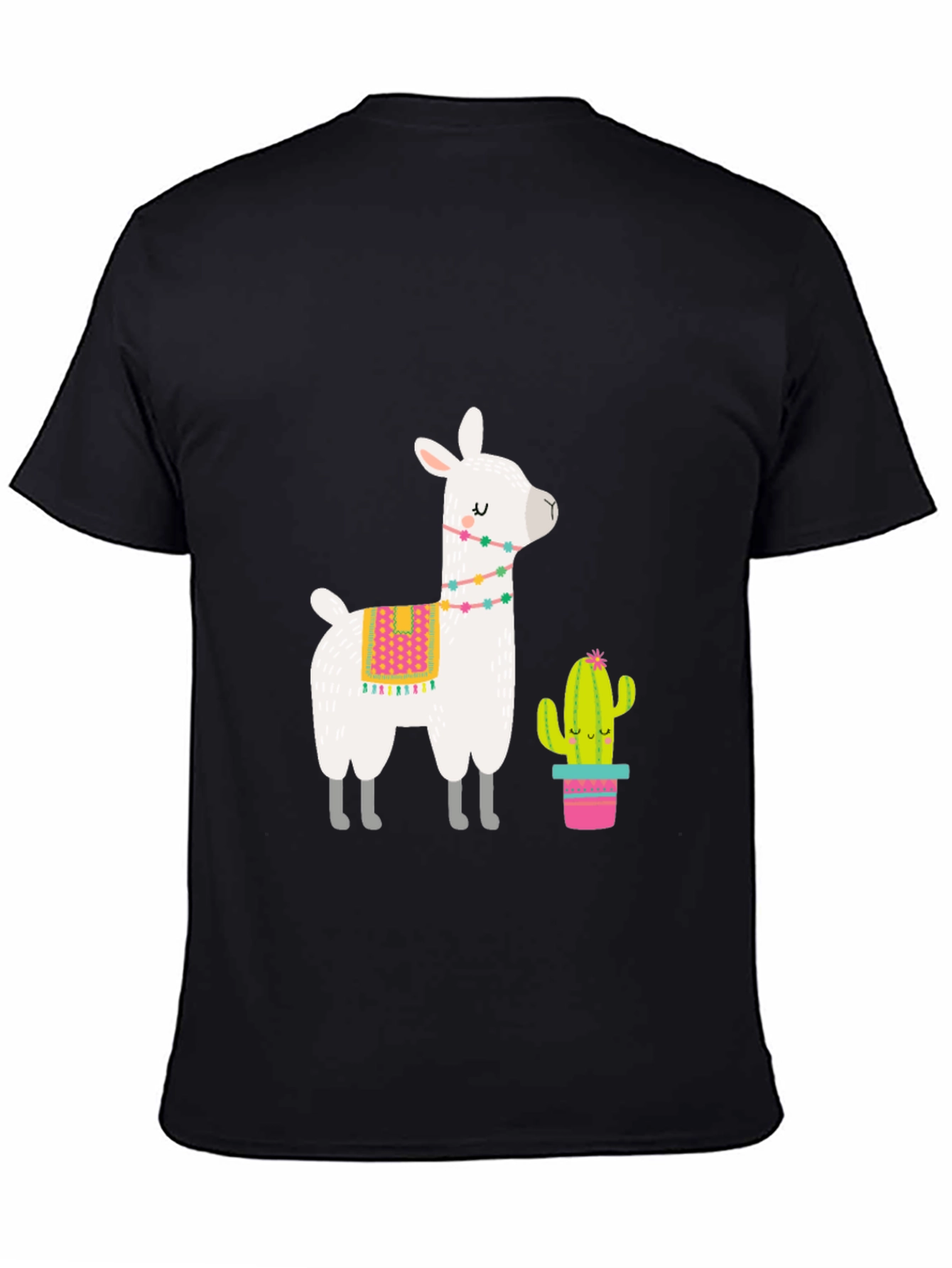 Llama & Cactus Graphic Tee - Black