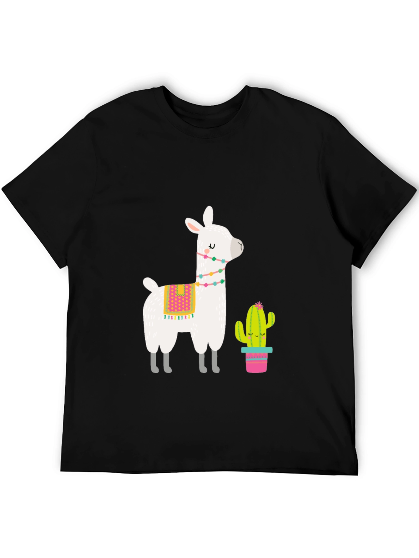 Llama & Cactus Graphic Tee - Black