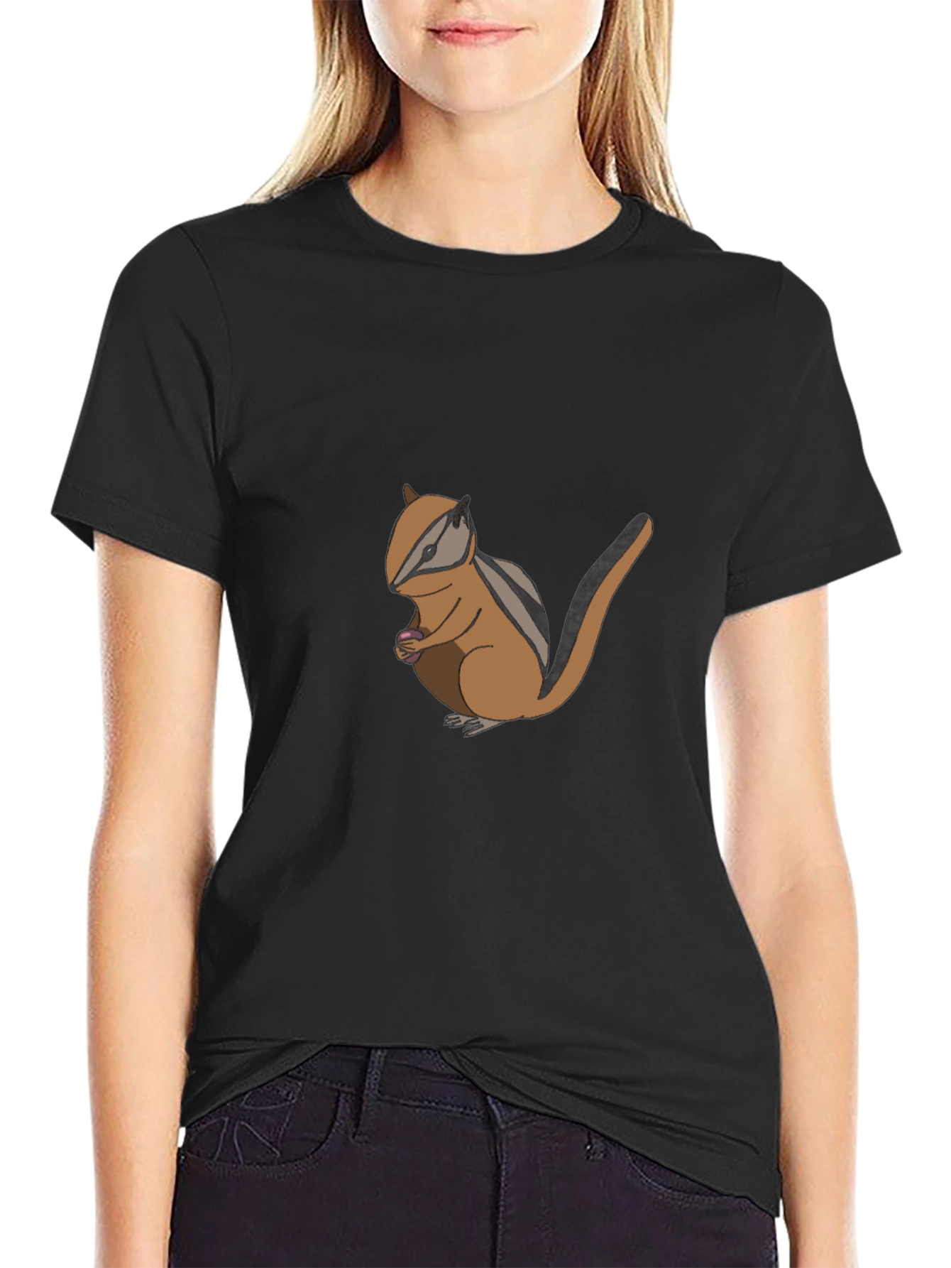 Chipmunk Graphic Tee - Cute Animal Print