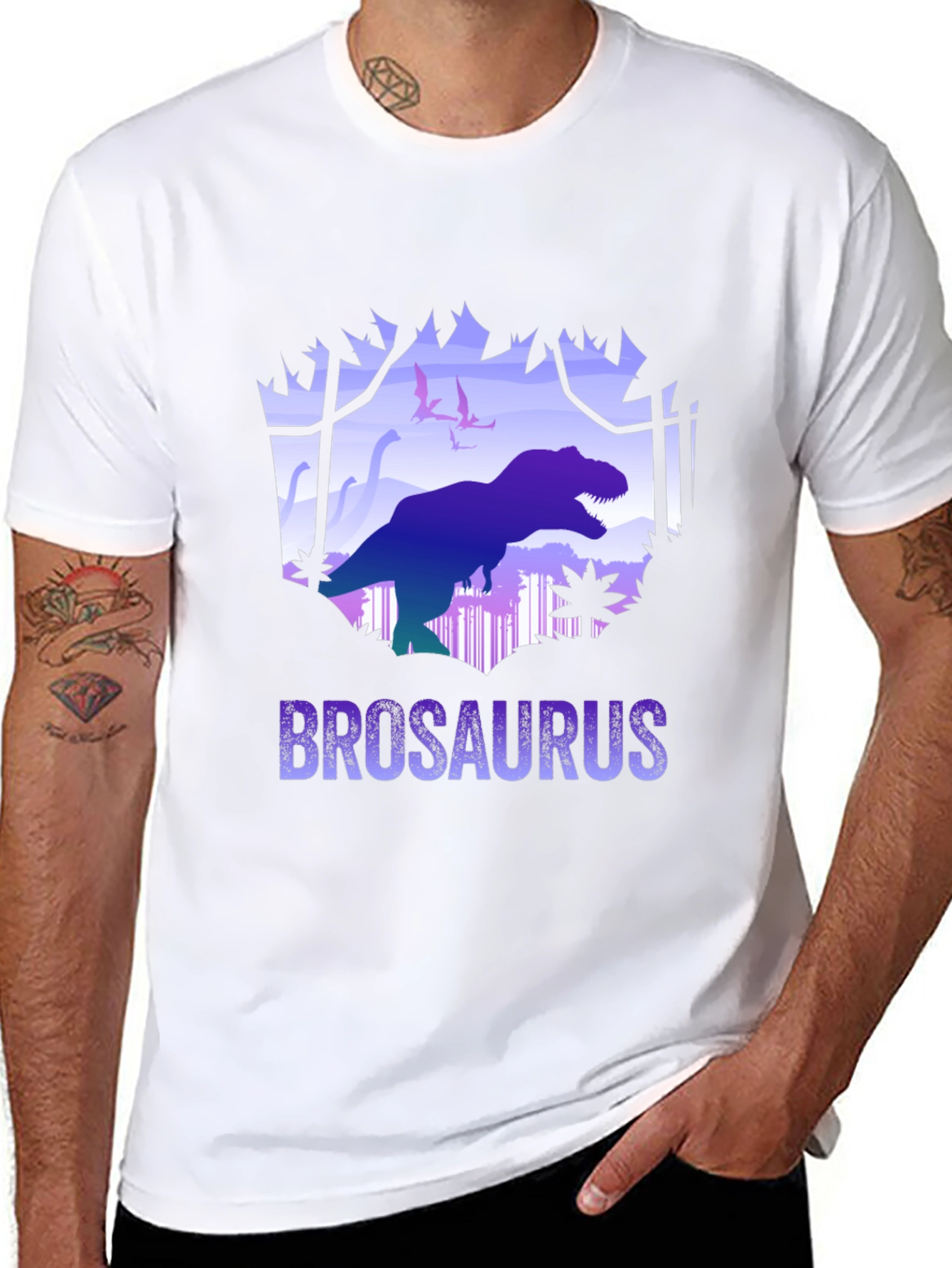 Brosaurus Graphic T-Shirt - Dinosaur Tee
