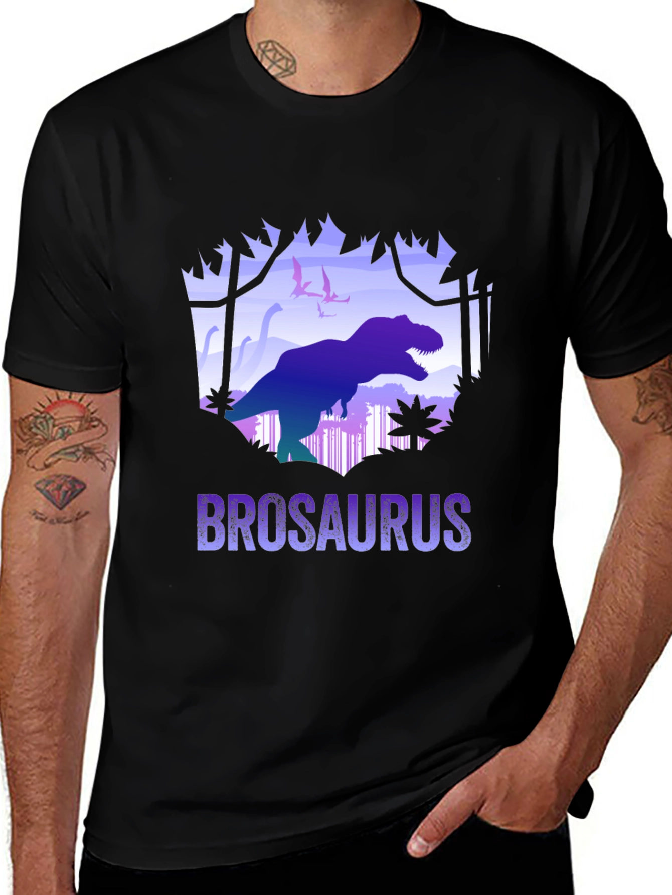 Brosaurus Graphic T-Shirt - Dinosaur Tee