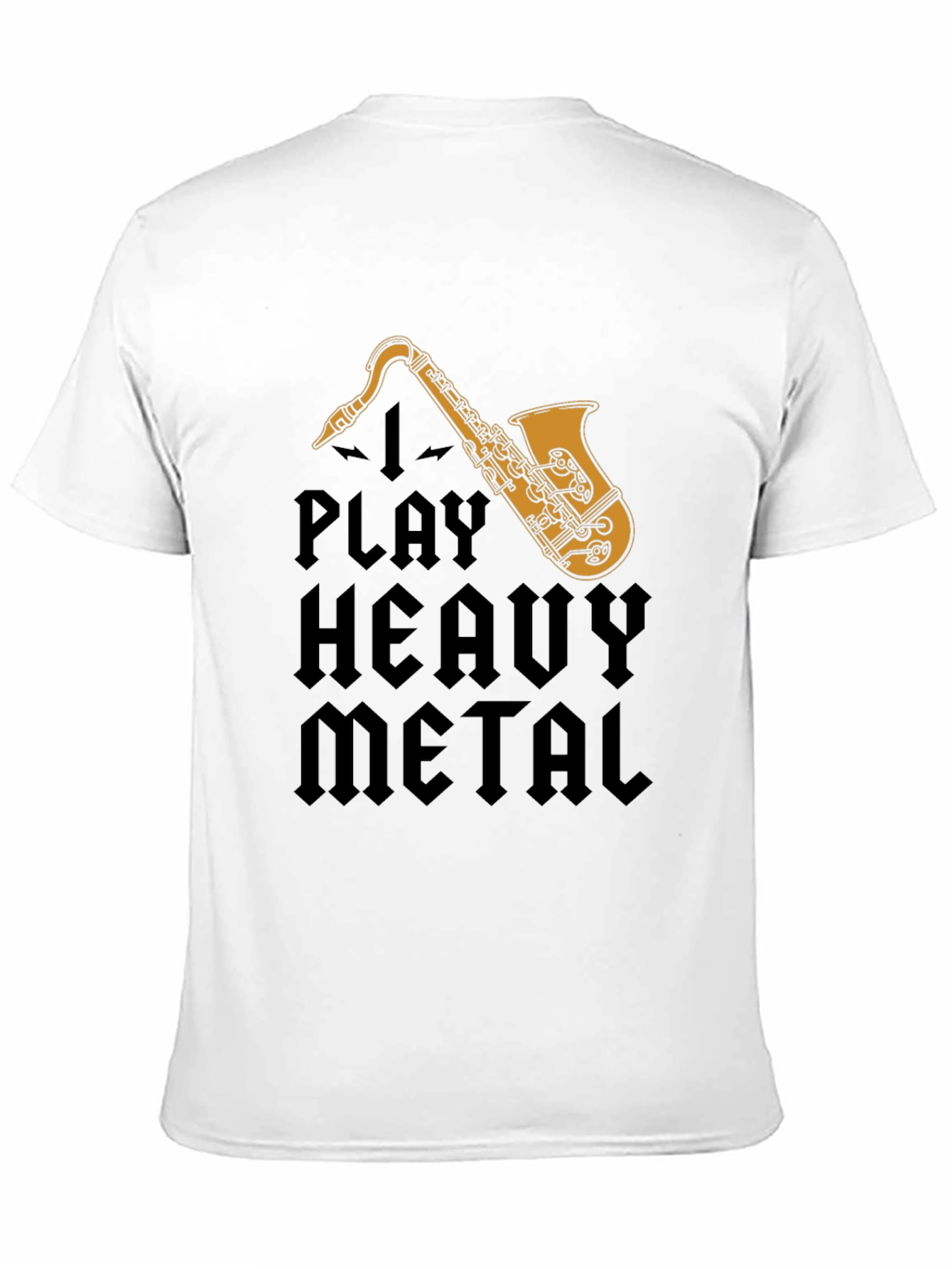 I Play Heavy Metal Saxophone Black T-Shirt
