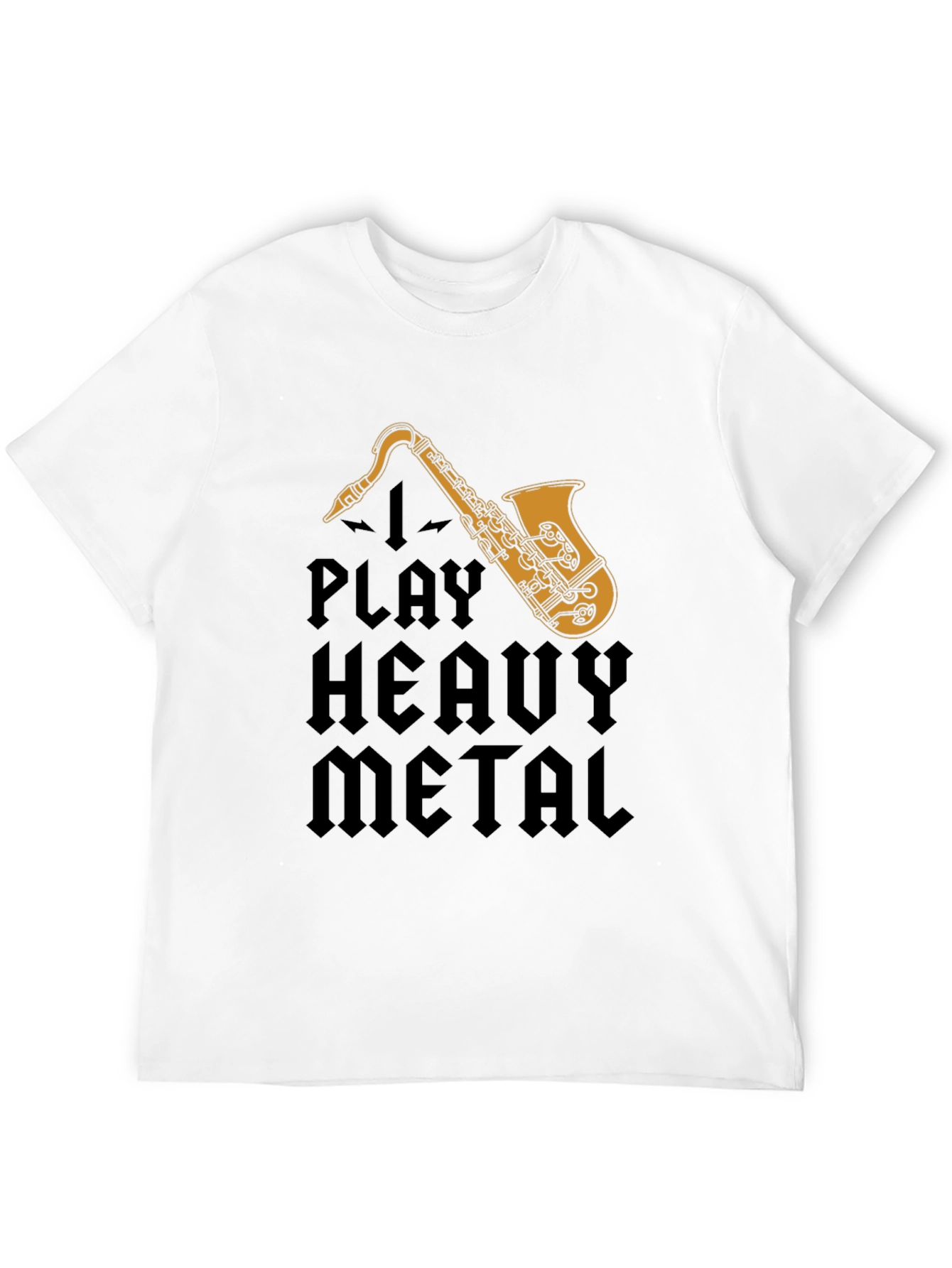 I Play Heavy Metal Saxophone Black T-Shirt