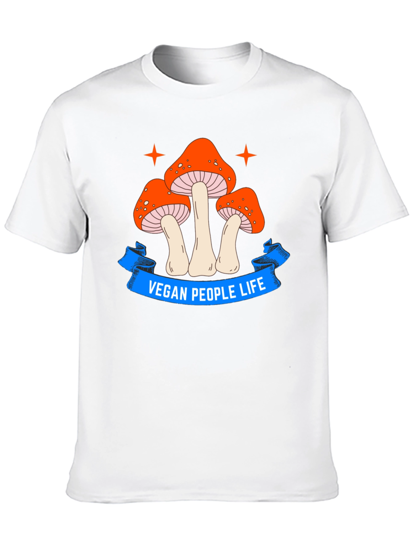 Vegan Life Mushroom Graphic T-Shirt