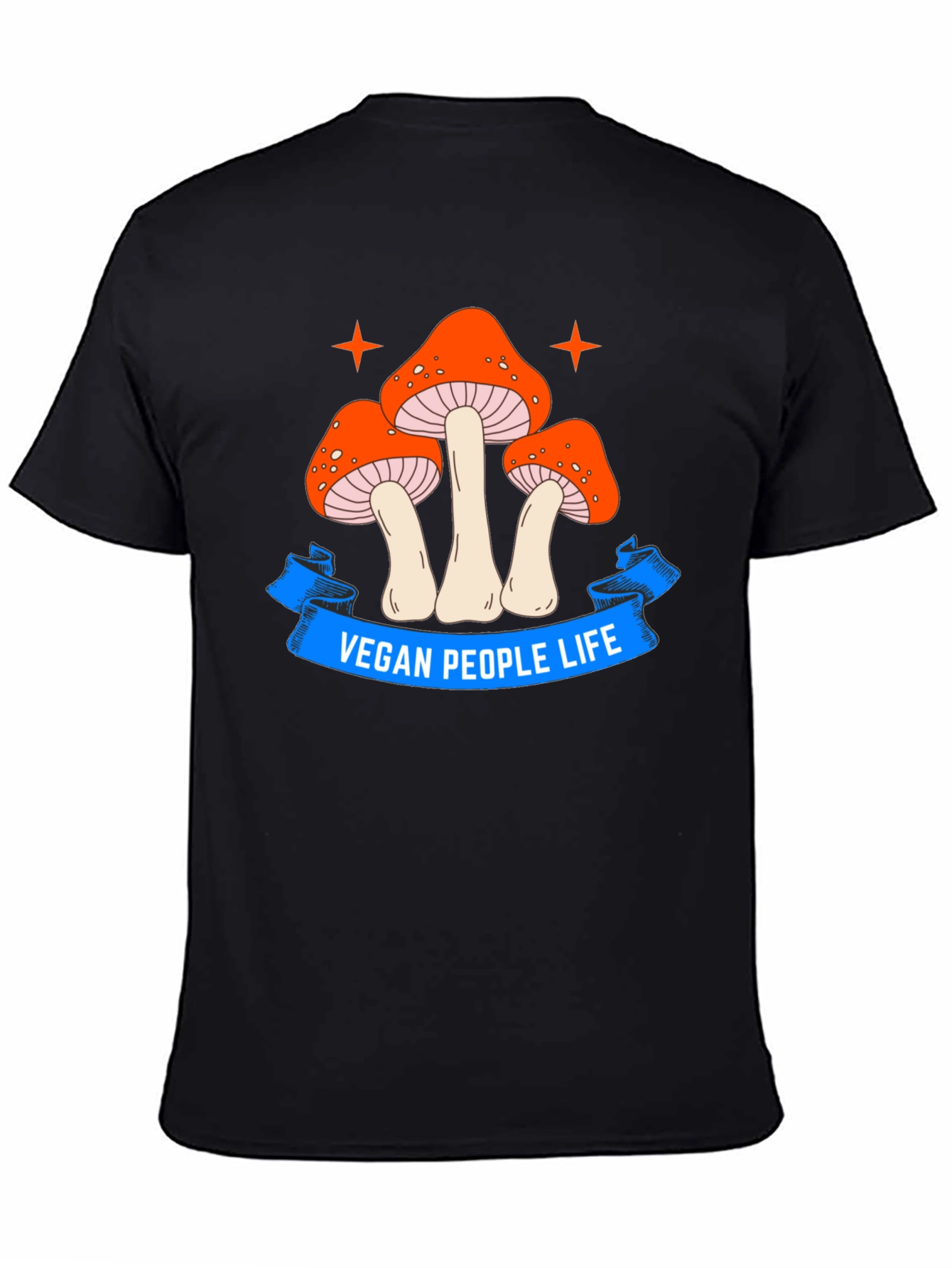 Vegan Life Mushroom Graphic T-Shirt