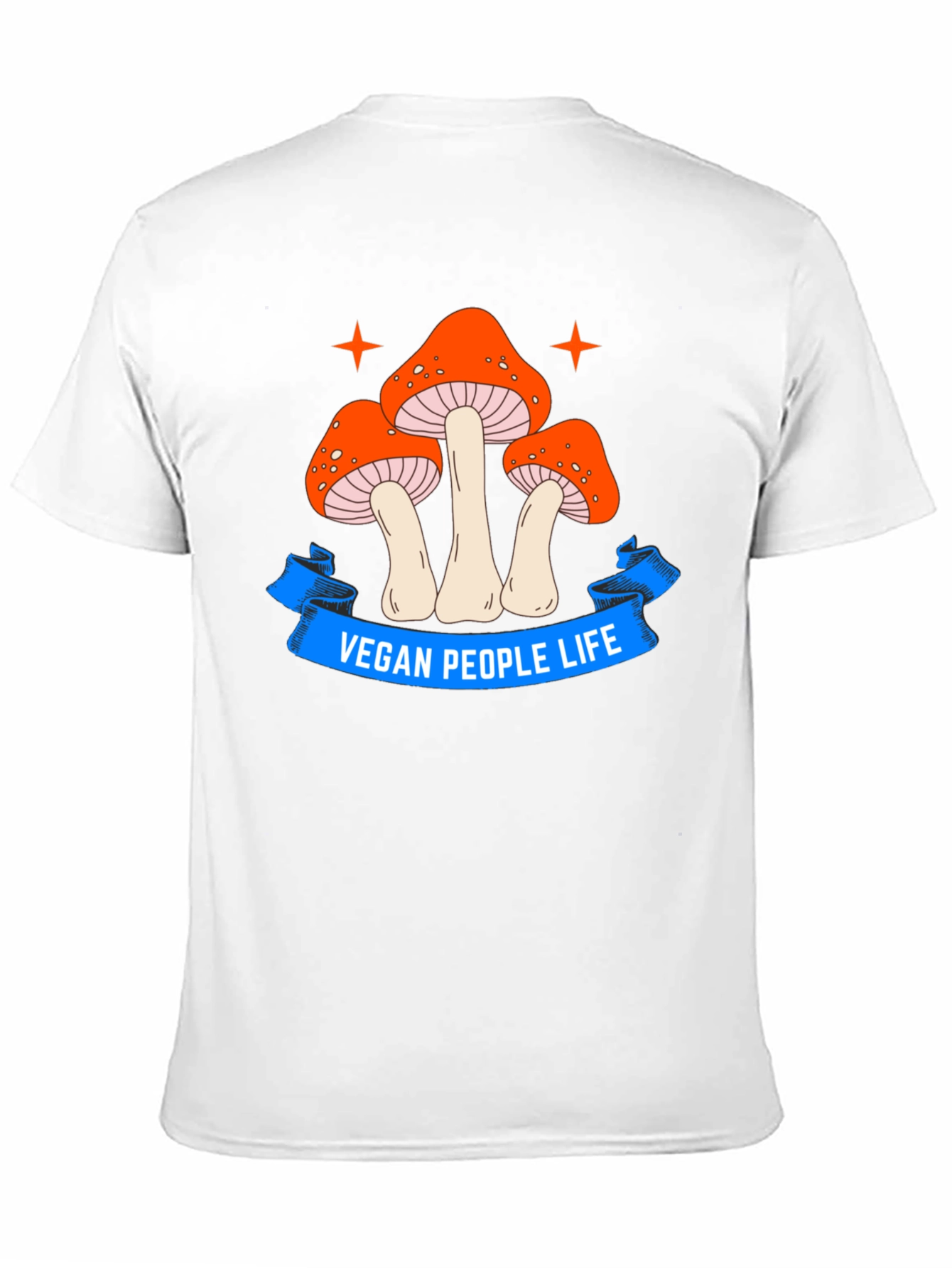 Vegan Life Mushroom Graphic T-Shirt