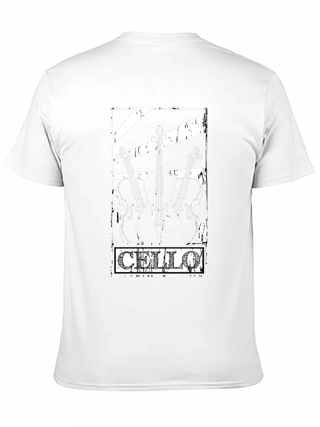 Cello Music T-Shirt Black Graphic Tee