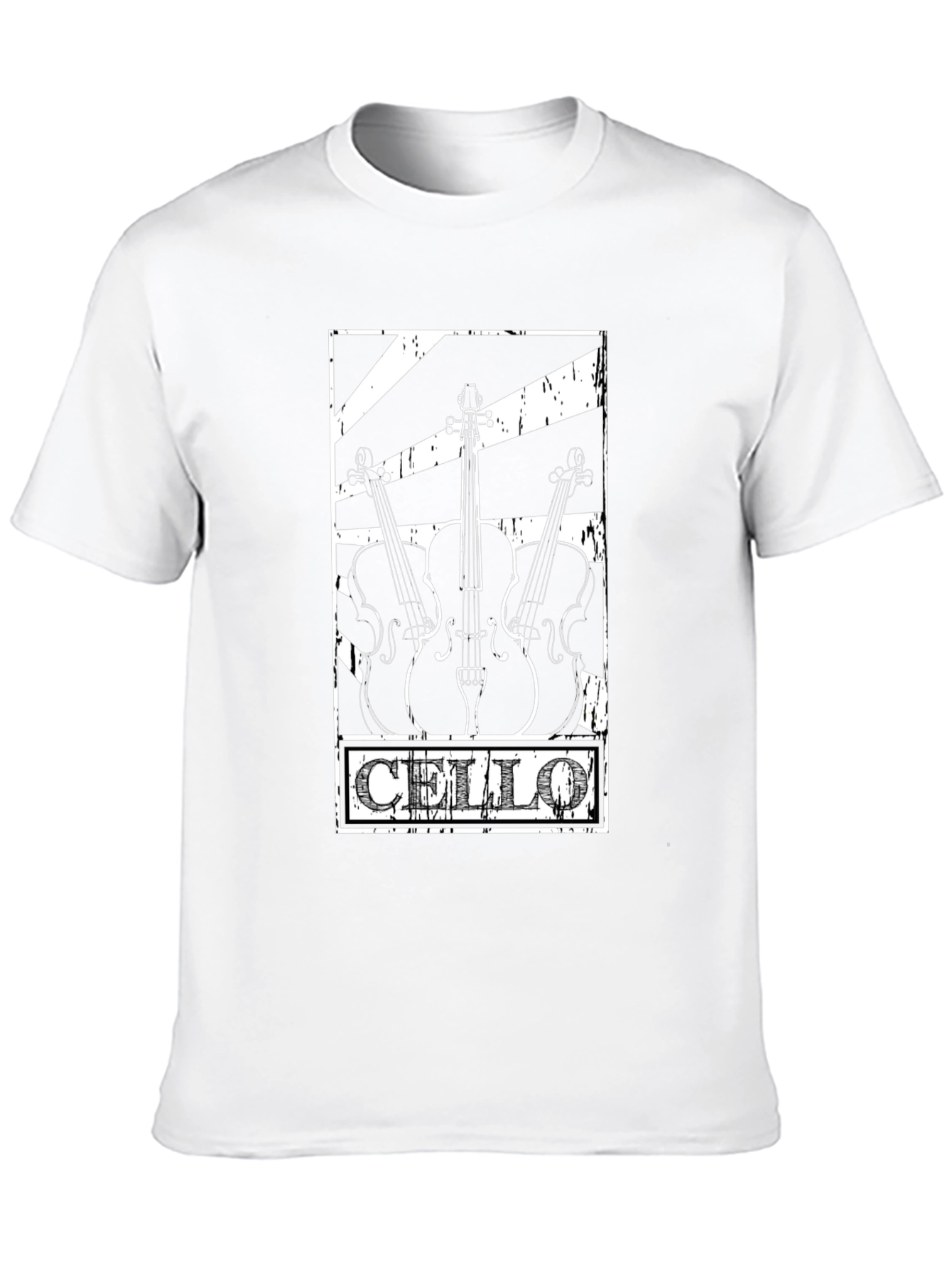 Cello Music T-Shirt Black Graphic Tee