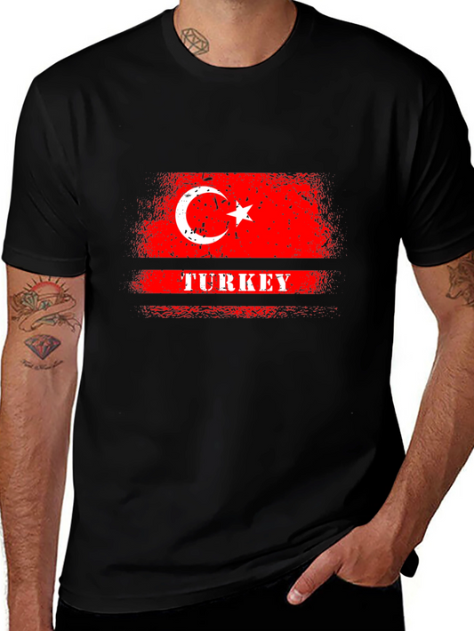 Turkey Flag Grunge T-Shirt - Patriotic Pride Tee