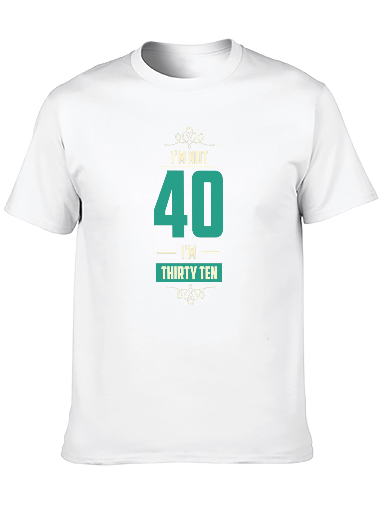 Funny 40th Birthday T-Shirt Thirty Ten Black Cotton