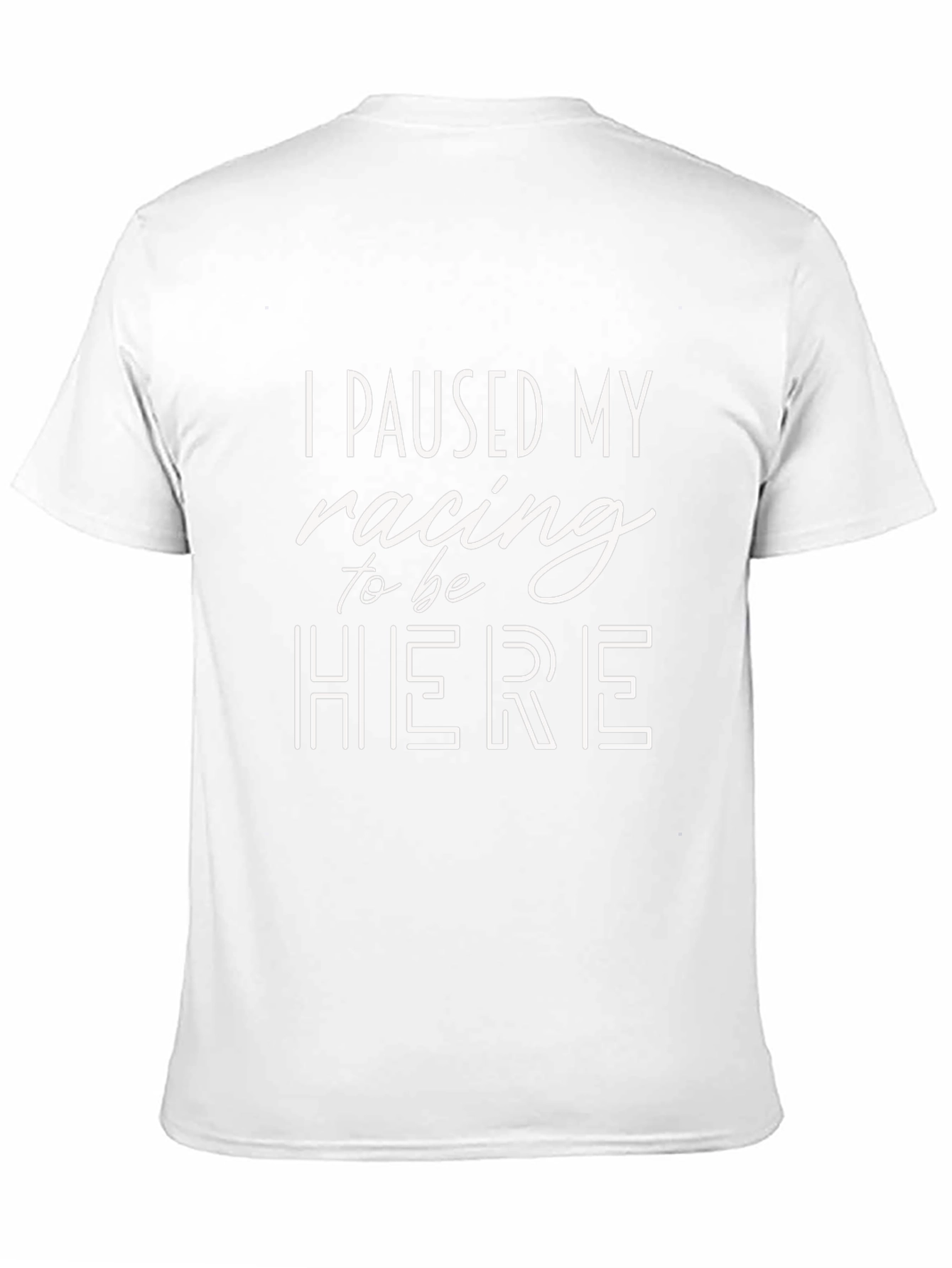 Paused My Racing Graphic Tee - Black Cotton T-Shirt