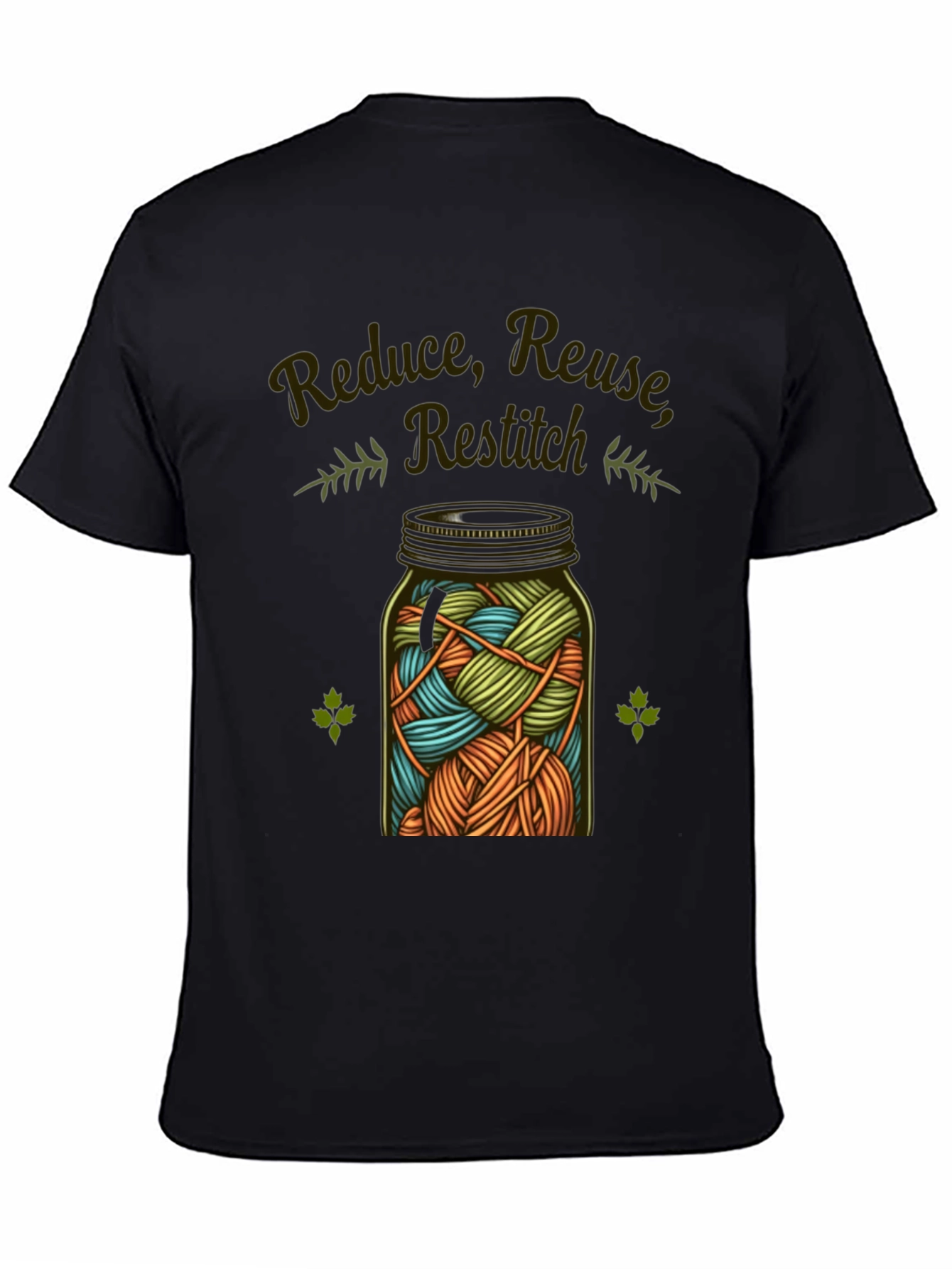 Reduce Reuse Restitch Black T-Shirt