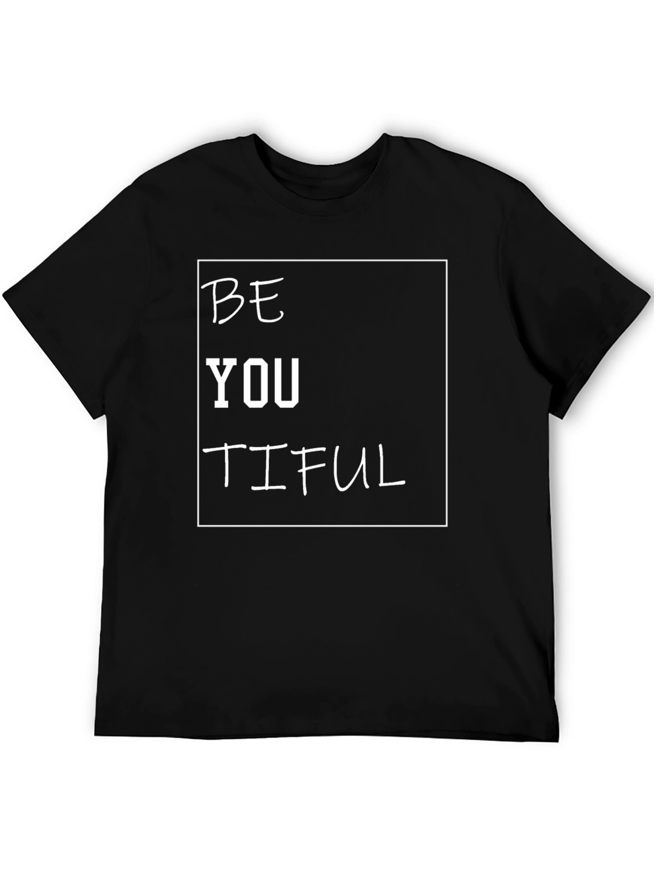 Be YOU TIFUL Black Graphic T-Shirt