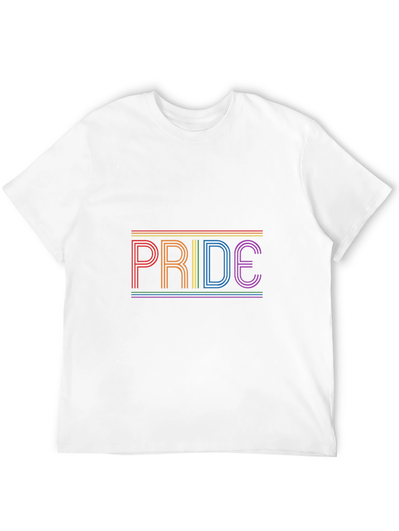 Pride Rainbow Stripe T-Shirt - Black