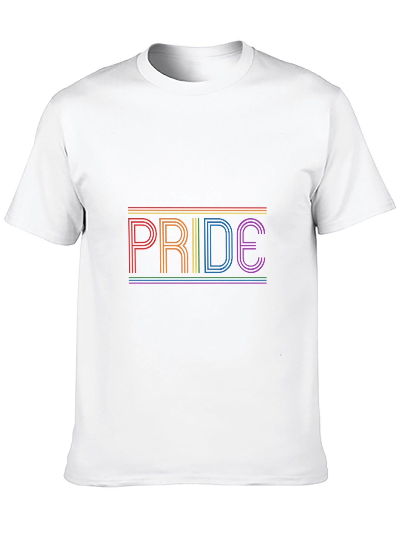 Pride Rainbow Stripe T-Shirt - Black
