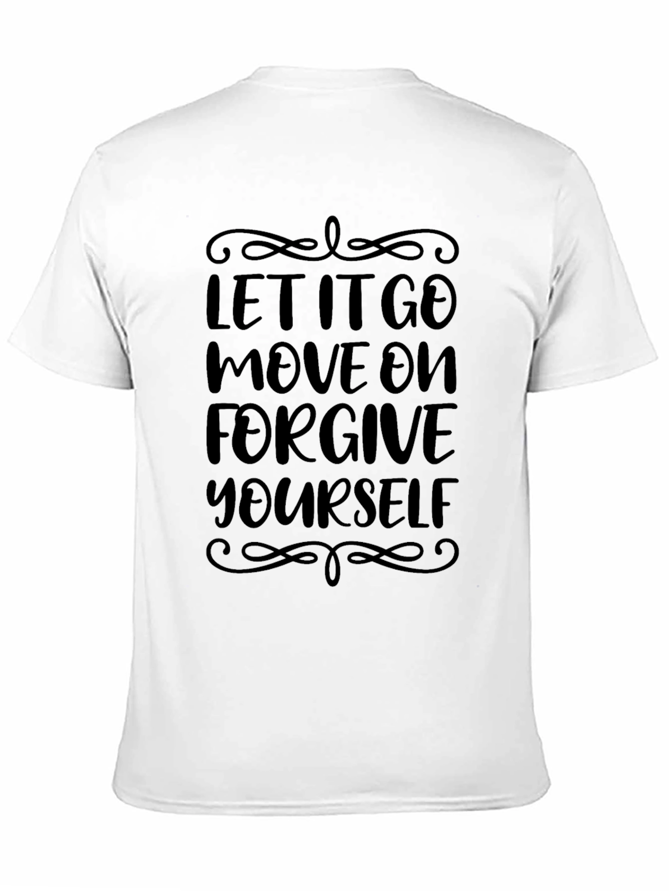 Inspirational Black T-Shirt: Let It Go